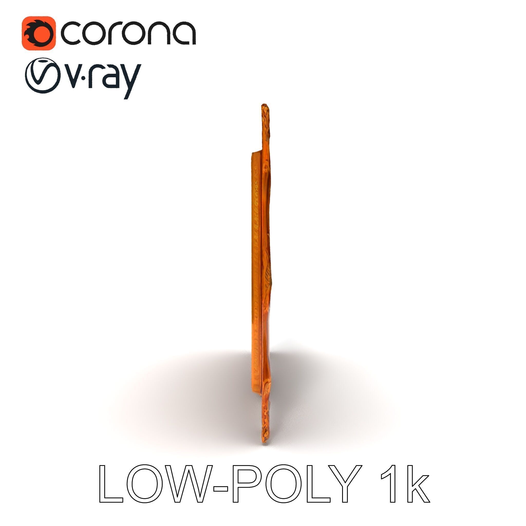 Ornate Gold Frame Model Pack for Detailed Visuals Low-poly 3D model_30