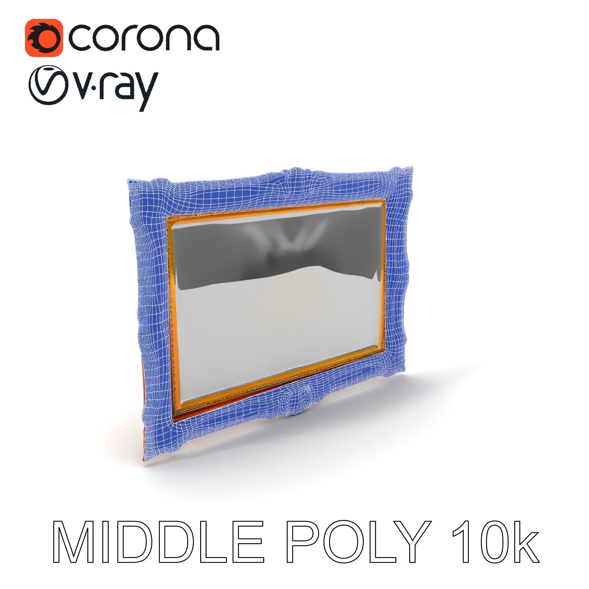 Ornate Gold Frame Model Pack for Detailed Visuals Low-poly 3D model_12