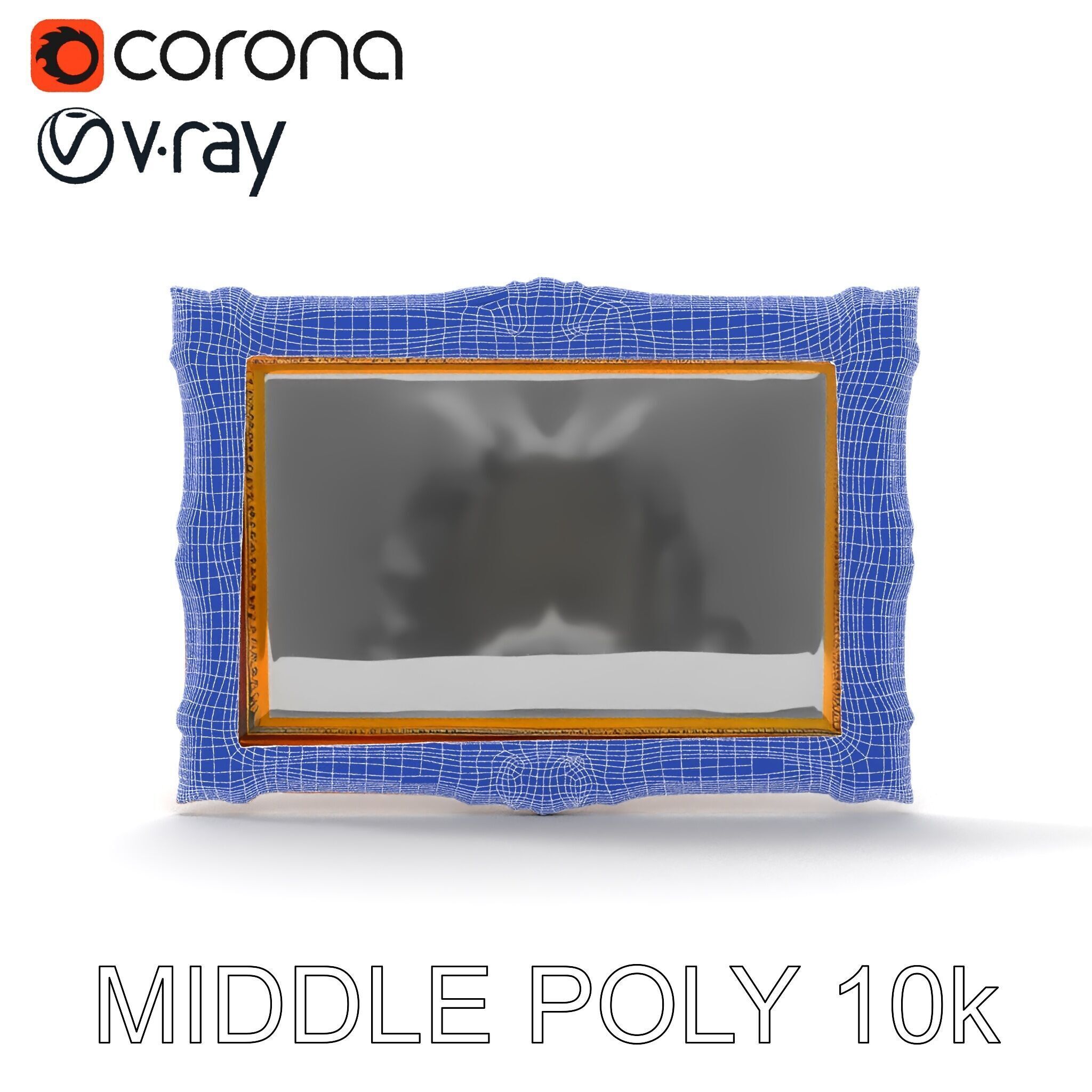 Ornate Gold Frame Model Pack for Detailed Visuals Low-poly 3D model_23