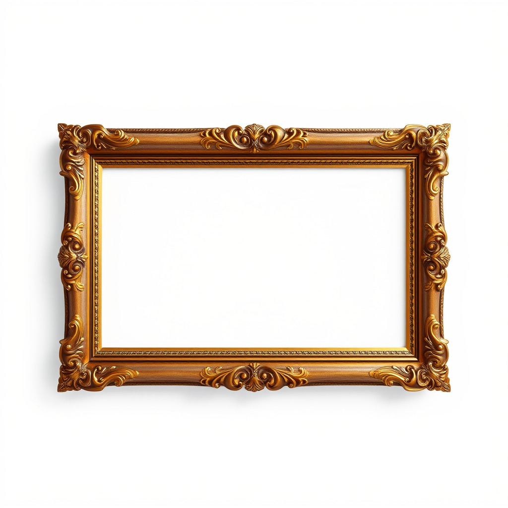 Ornate Gold Frame Model Pack for Detailed Visuals Low-poly 3D model_4