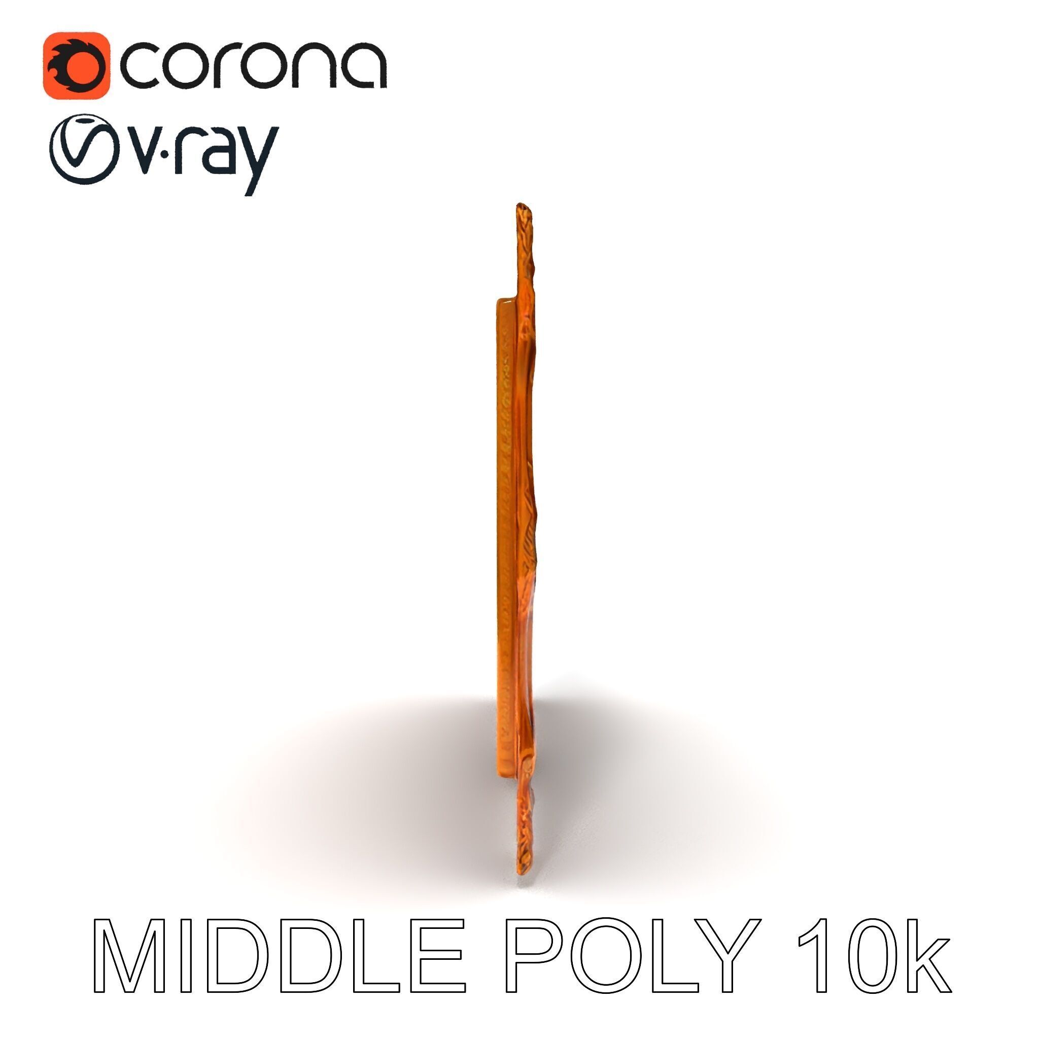 Ornate Gold Frame Model Pack for Detailed Visuals Low-poly 3D model_18