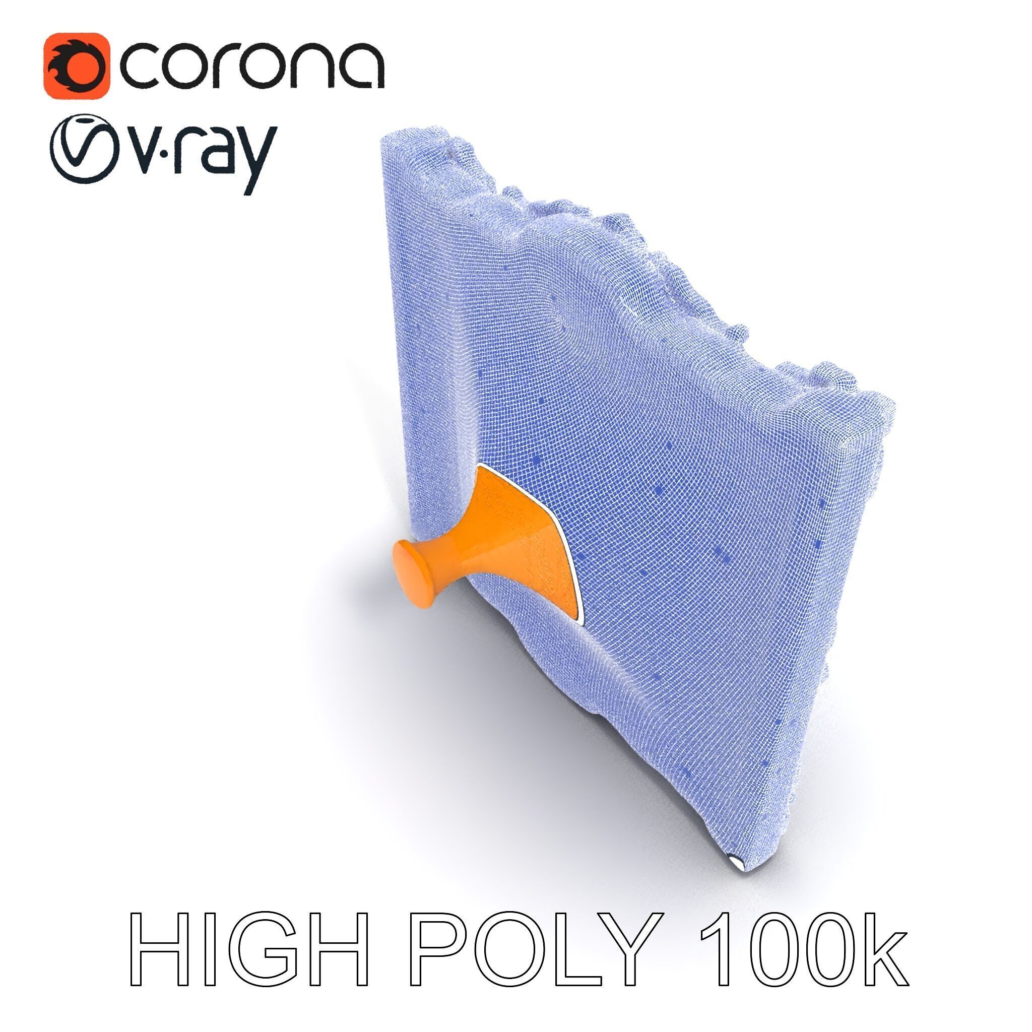 Ornate Gold Frame with Landscape Painting Model Pack Low-poly 3D model_15