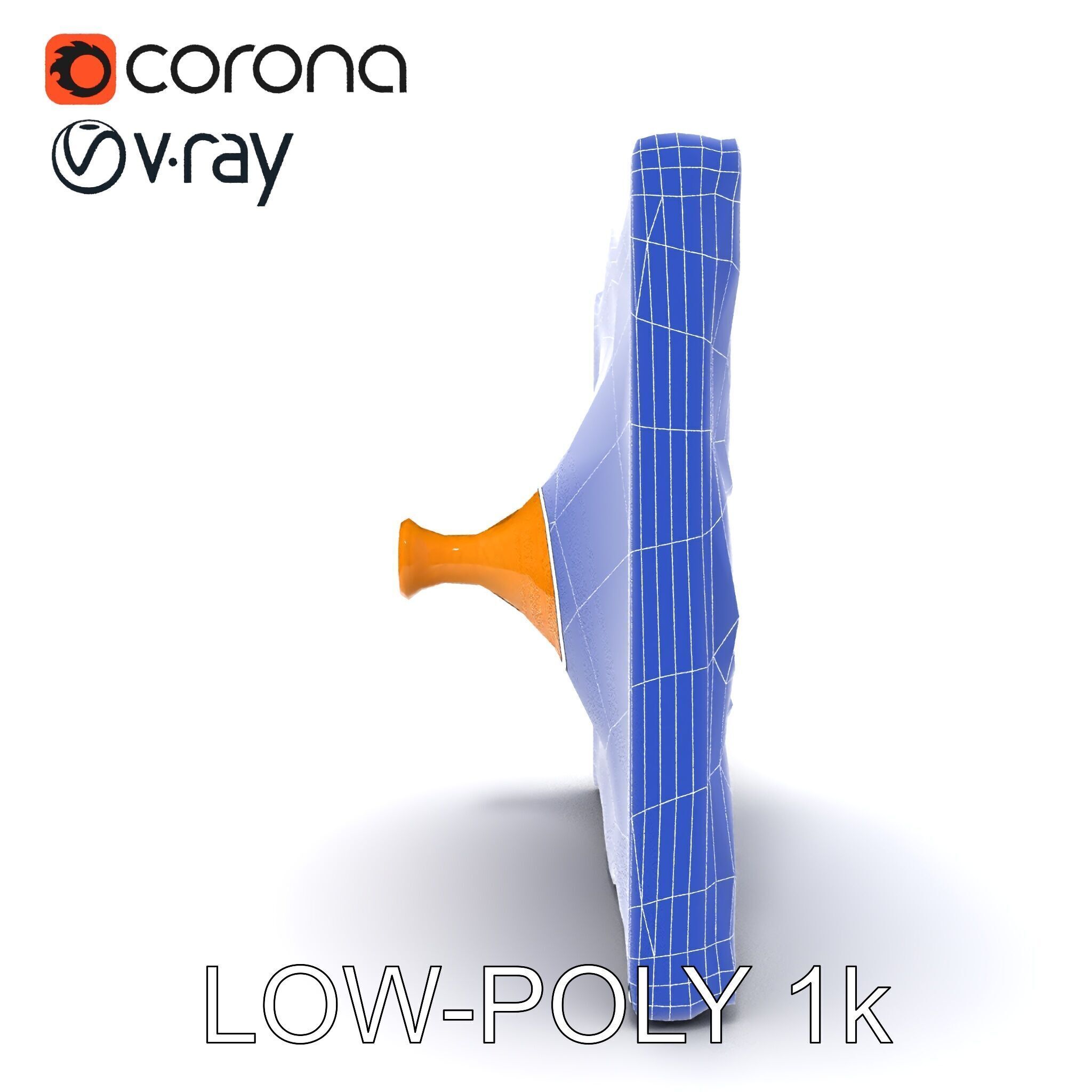 Ornate Gold Frame with Landscape Painting Model Pack Low-poly 3D model_22