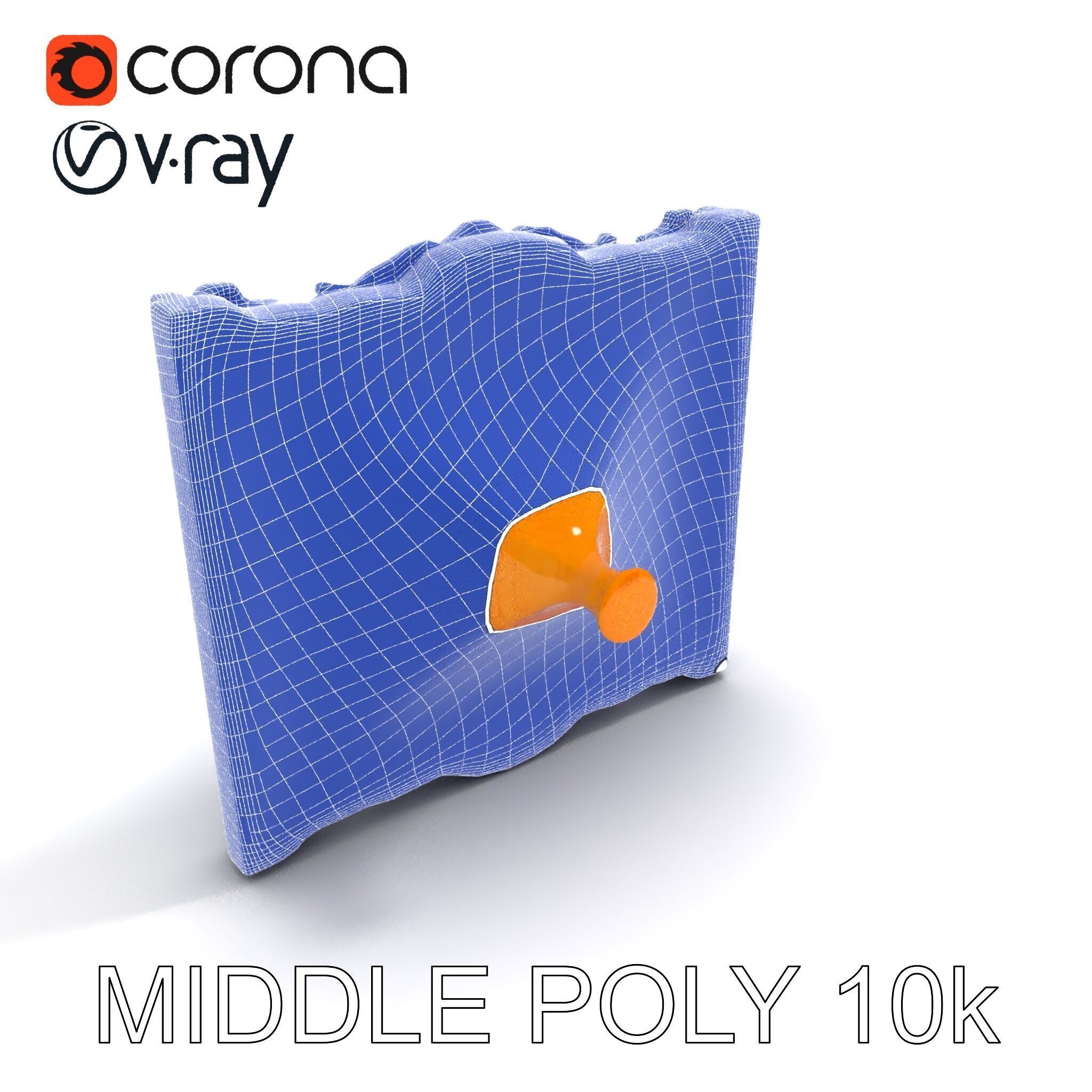 Ornate Gold Frame with Landscape Painting Model Pack Low-poly 3D model_13