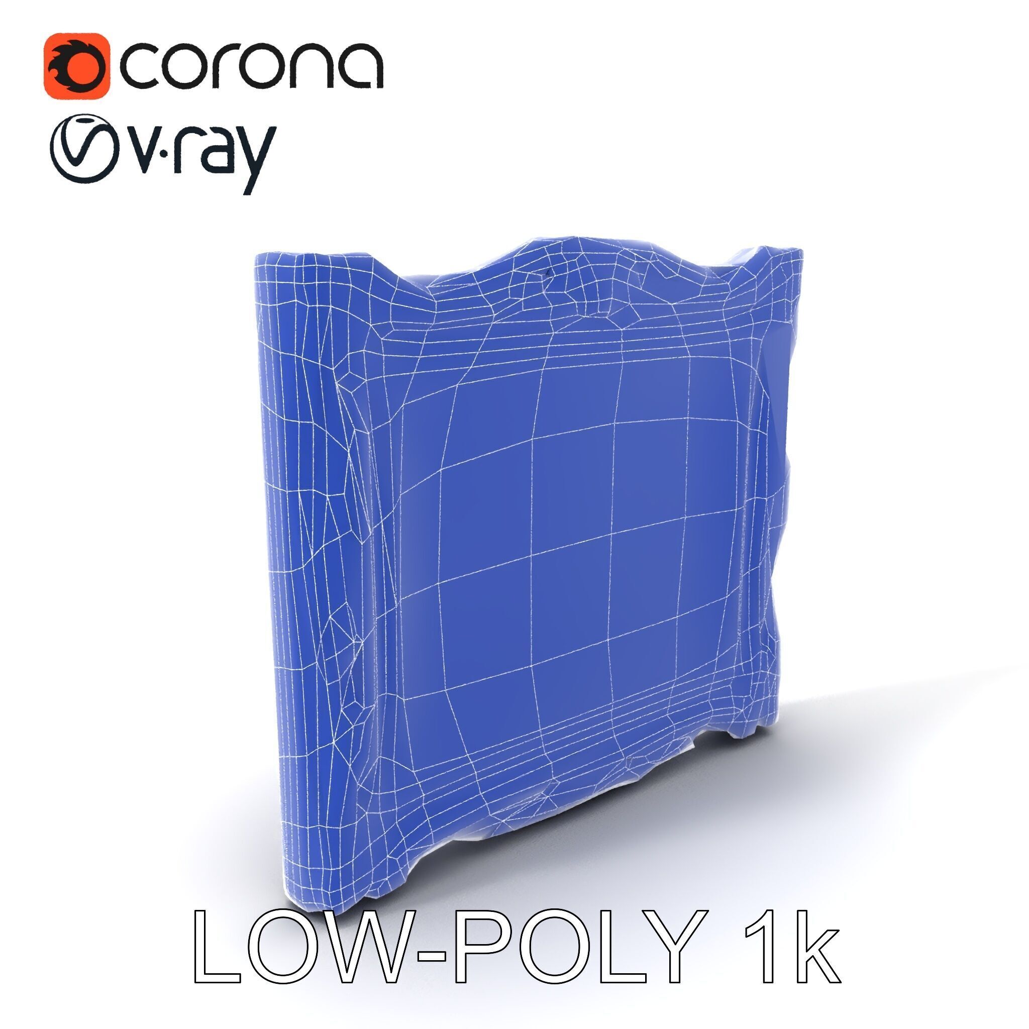 Ornate Gold Frame with Landscape Painting Model Pack Low-poly 3D model_20