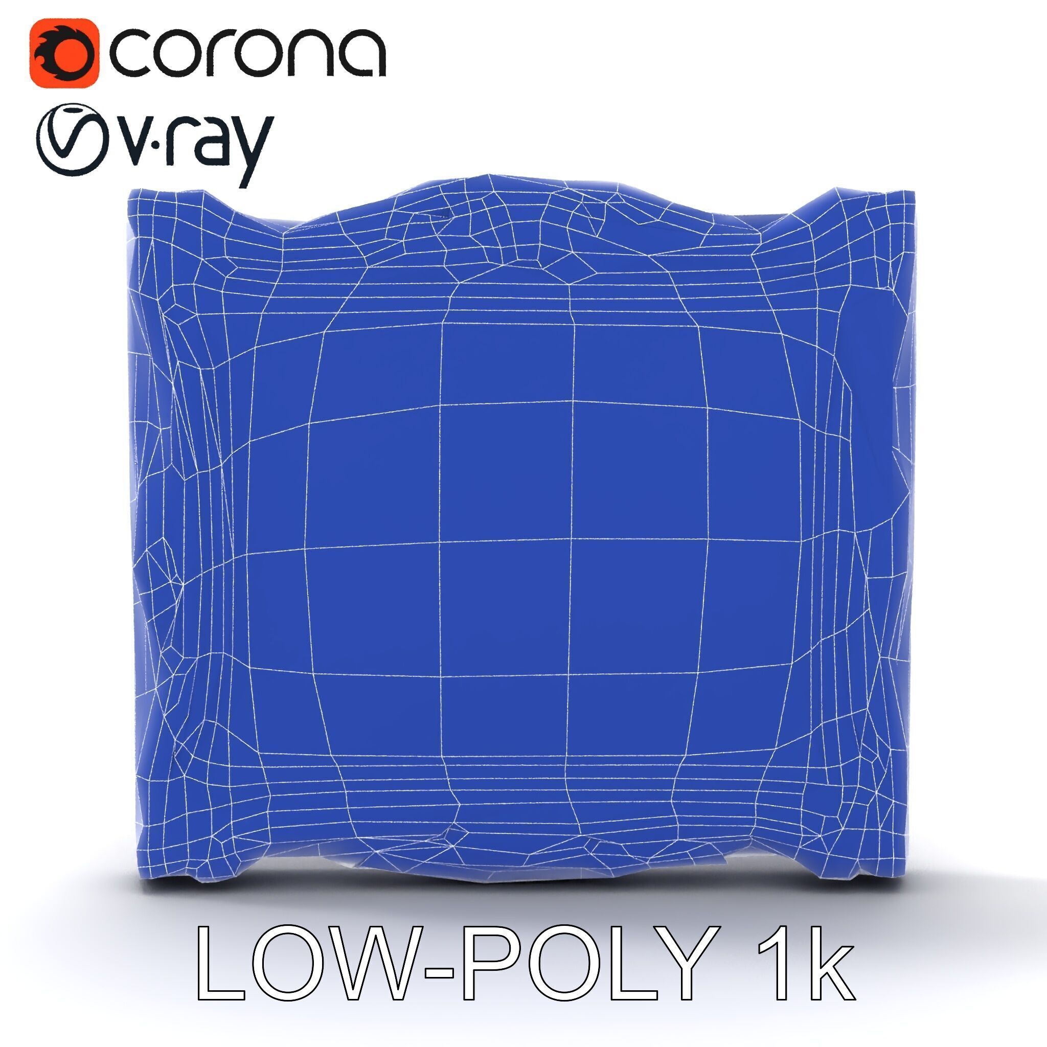 Ornate Gold Frame with Landscape Painting Model Pack Low-poly 3D model_31