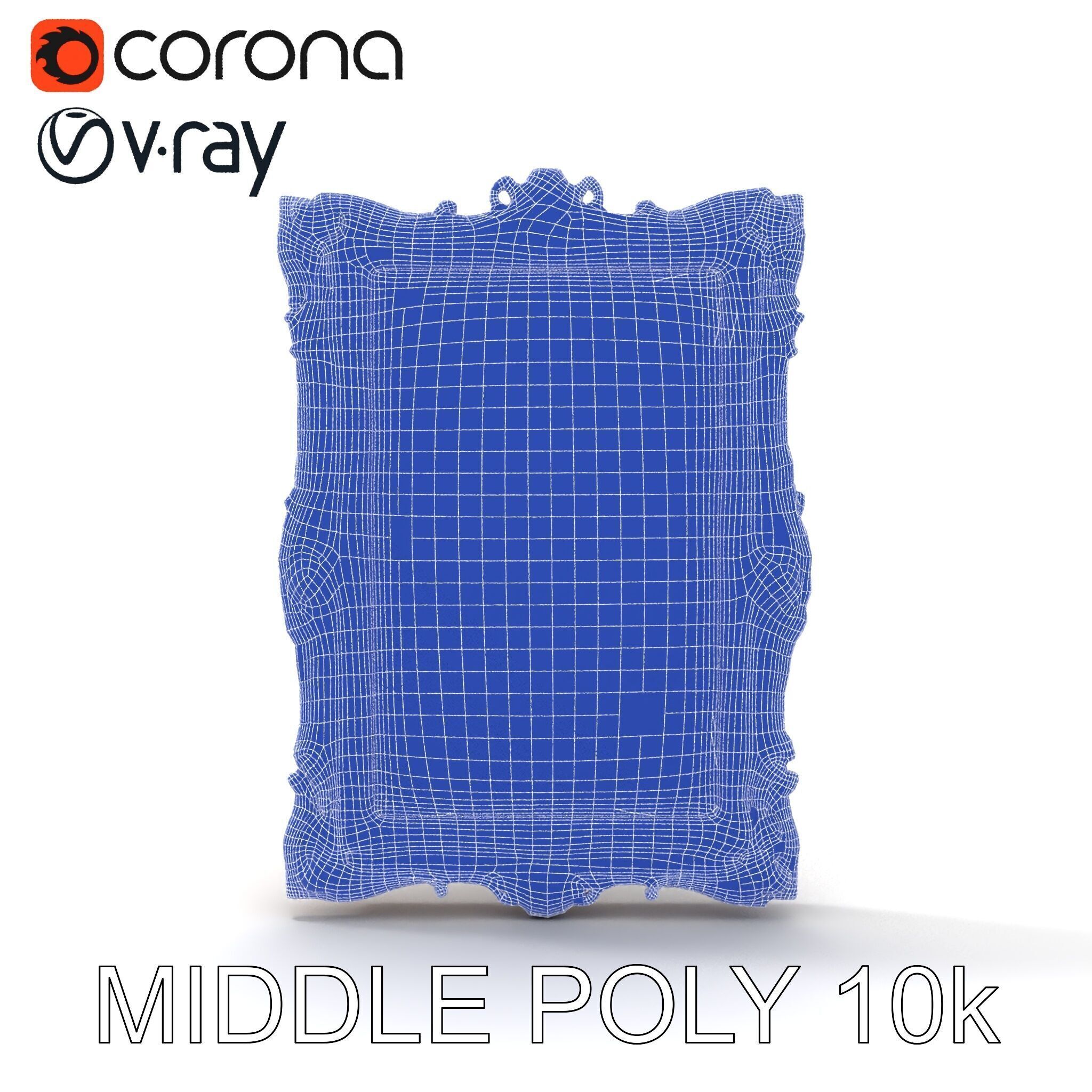 Ornate Classical Picture Frame Model Pack Low-poly 3D model_16