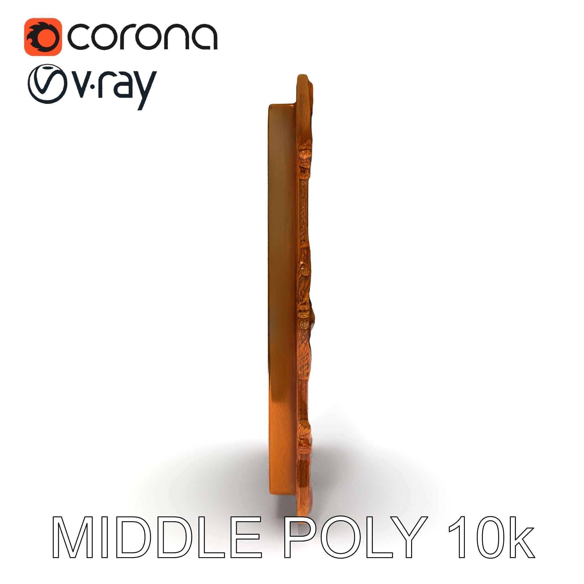 Ornate Classical Picture Frame Model Pack Low-poly 3D model_25