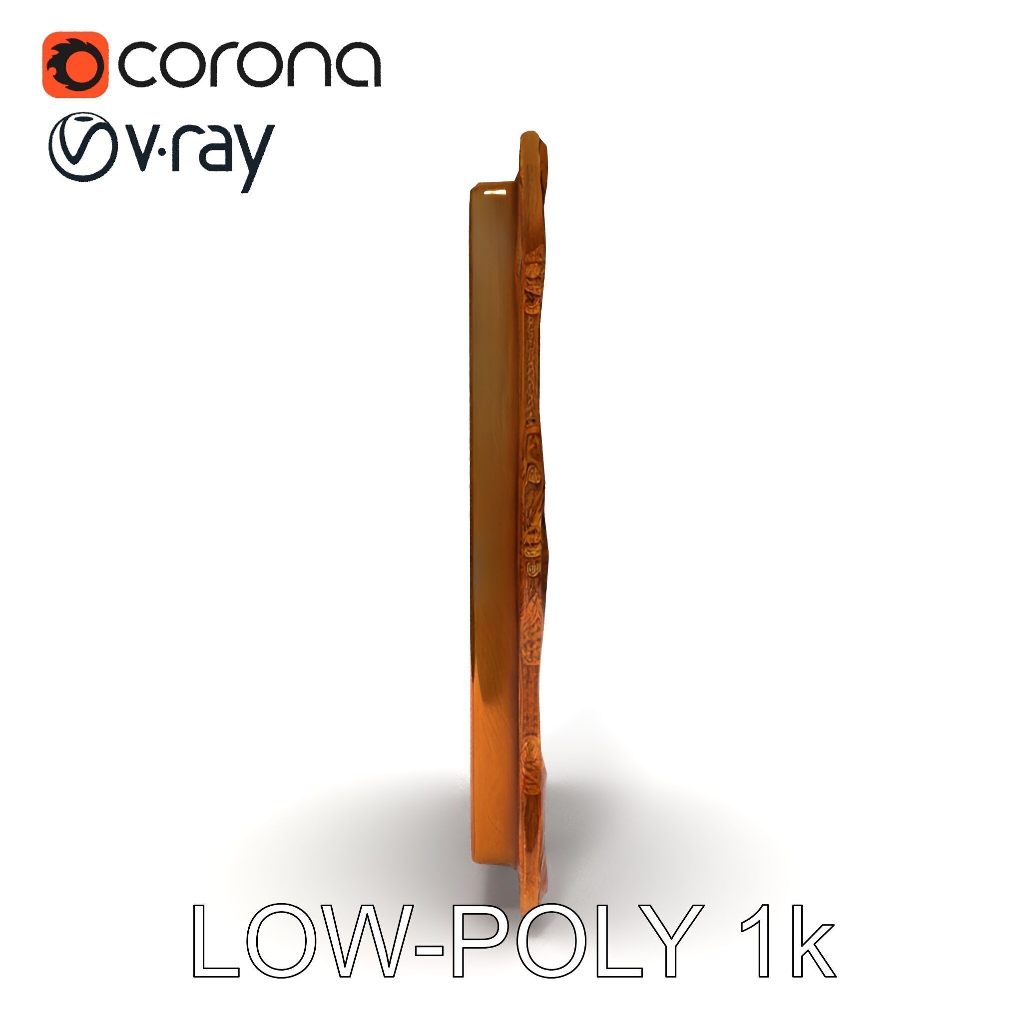 Ornate Classical Picture Frame Model Pack Low-poly 3D model_17