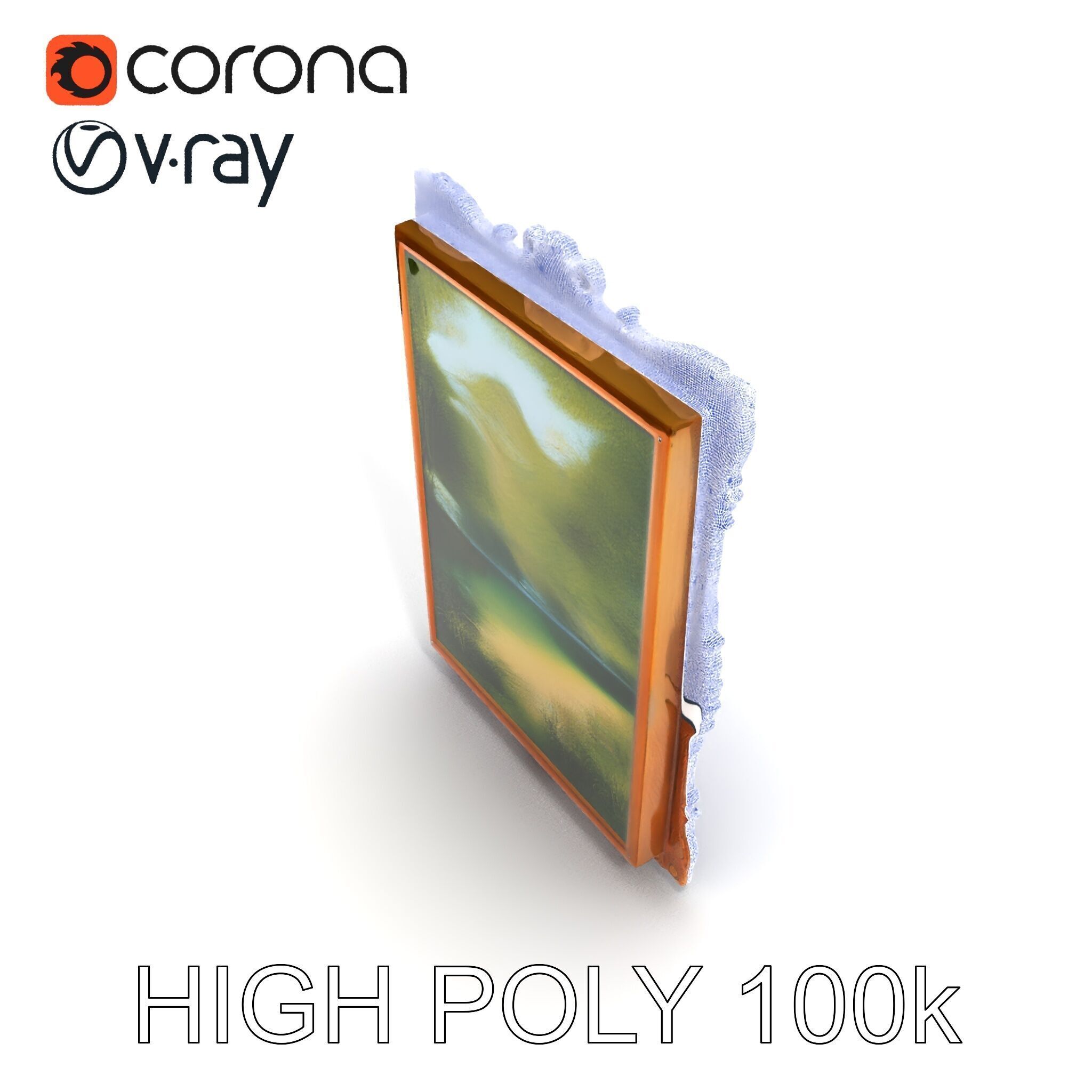Ornate Classical Picture Frame Model Pack Low-poly 3D model_18