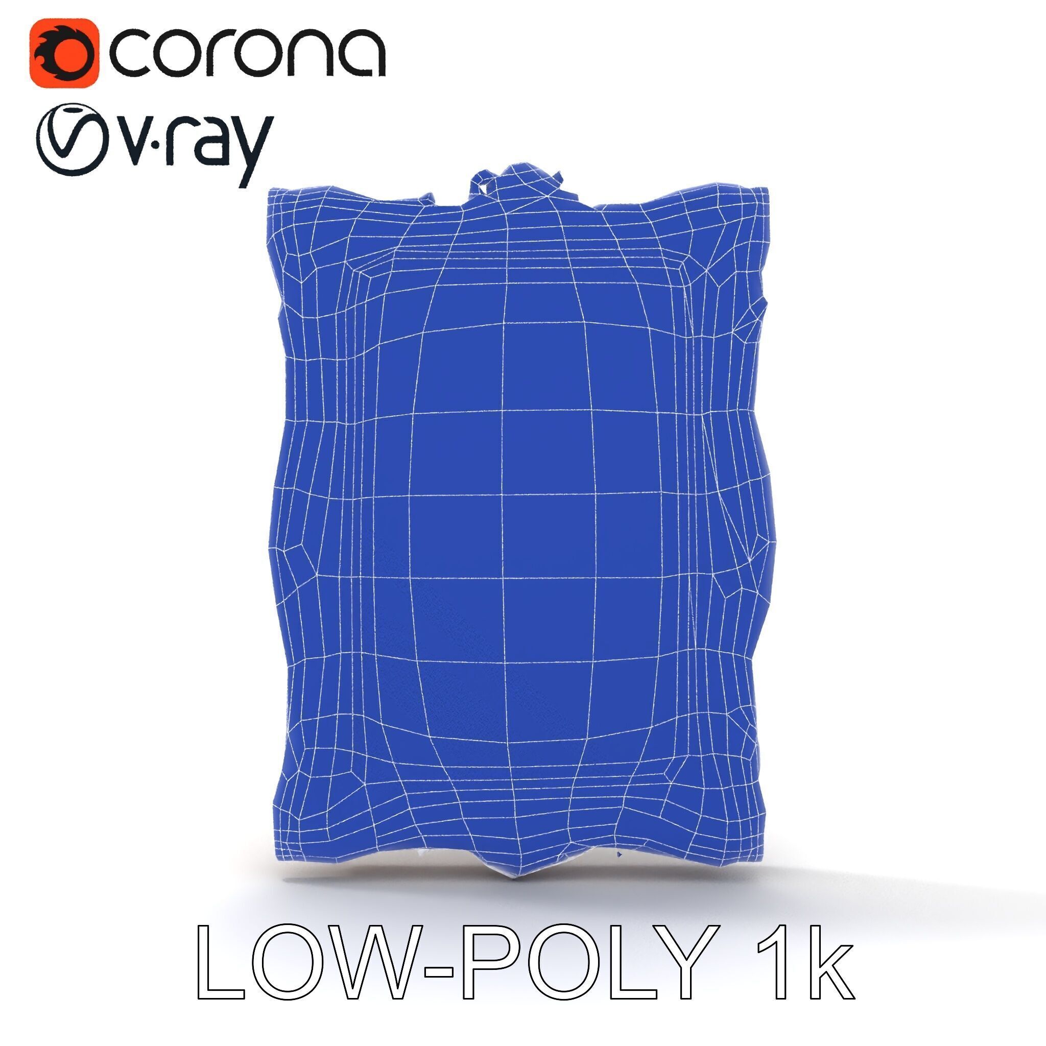 Ornate Classical Picture Frame Model Pack Low-poly 3D model_34