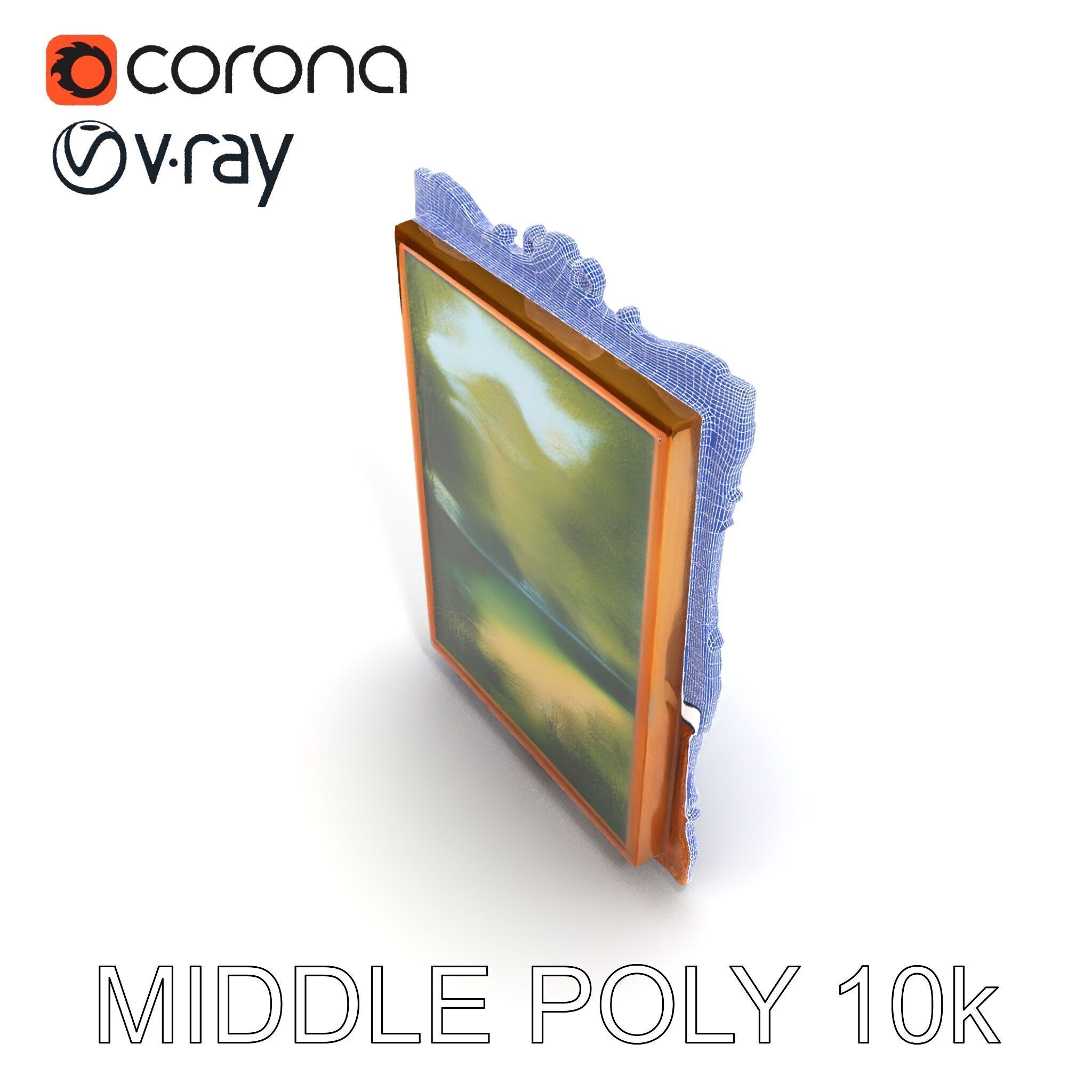 Ornate Classical Picture Frame Model Pack Low-poly 3D model_27
