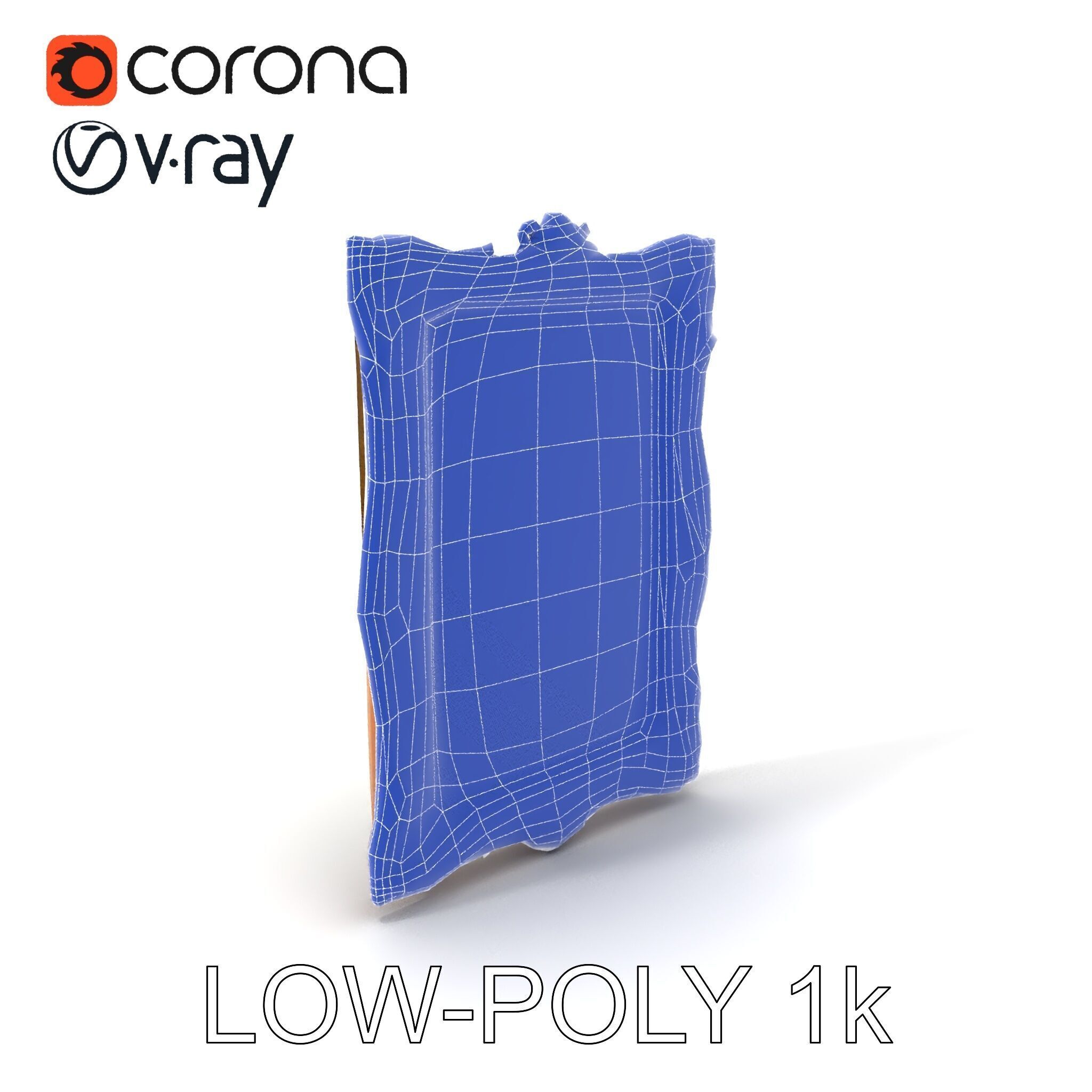 Ornate Classical Picture Frame Model Pack Low-poly 3D model_12