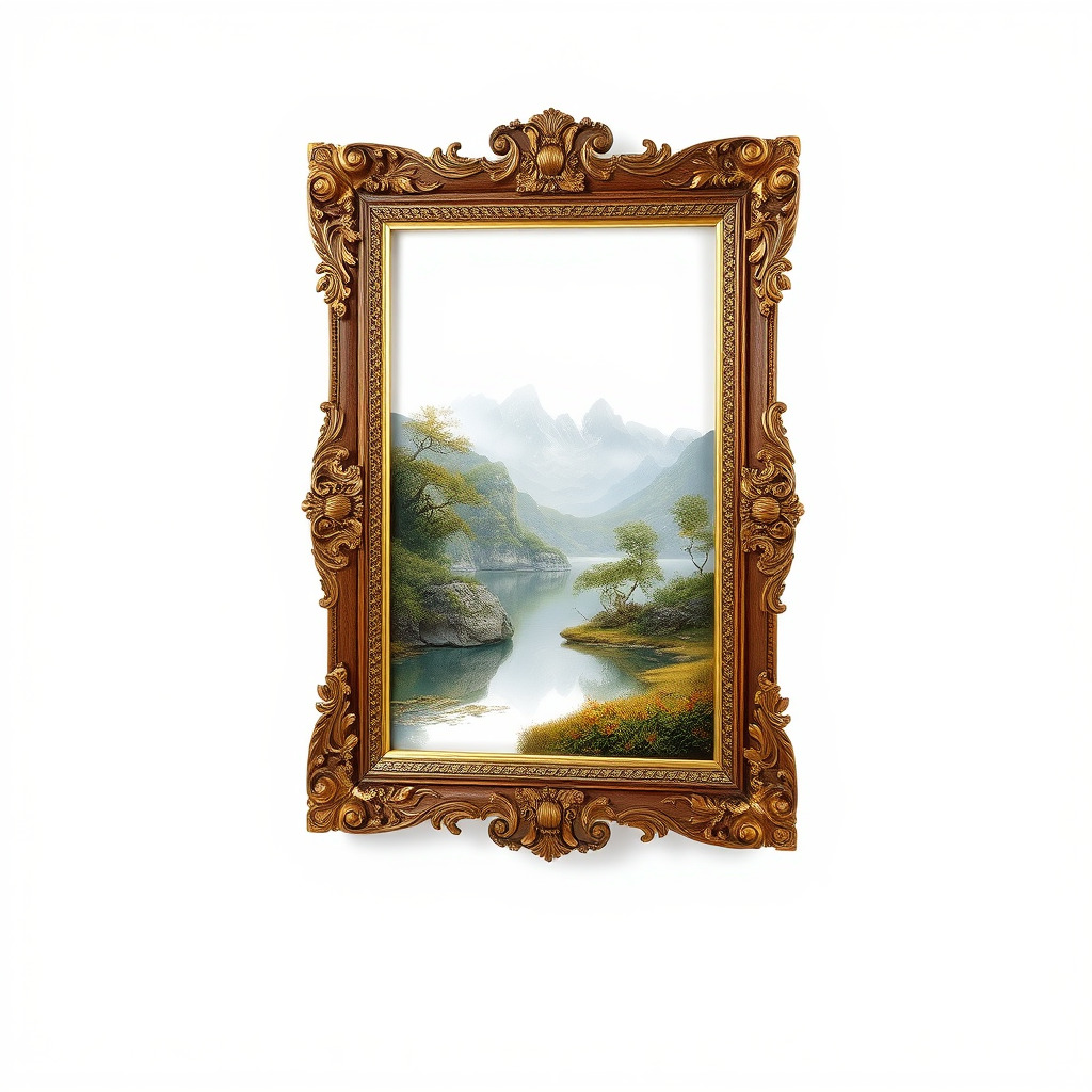 Ornate Classical Picture Frame Model Pack Low-poly 3D model_4