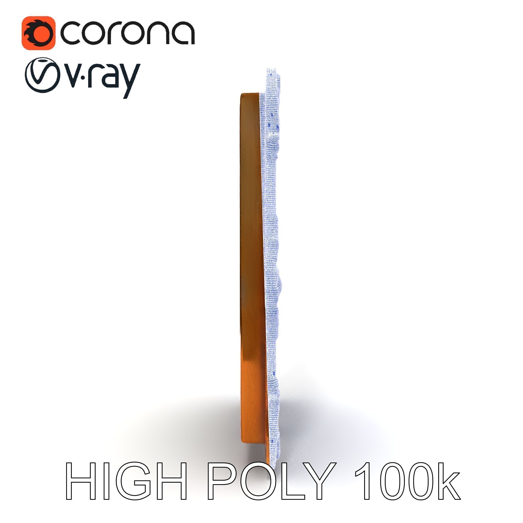 Ornate Classical Picture Frame Model Pack Low-poly 3D model_13