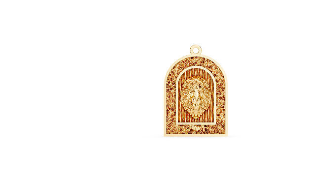 Lion pendant 3D print model