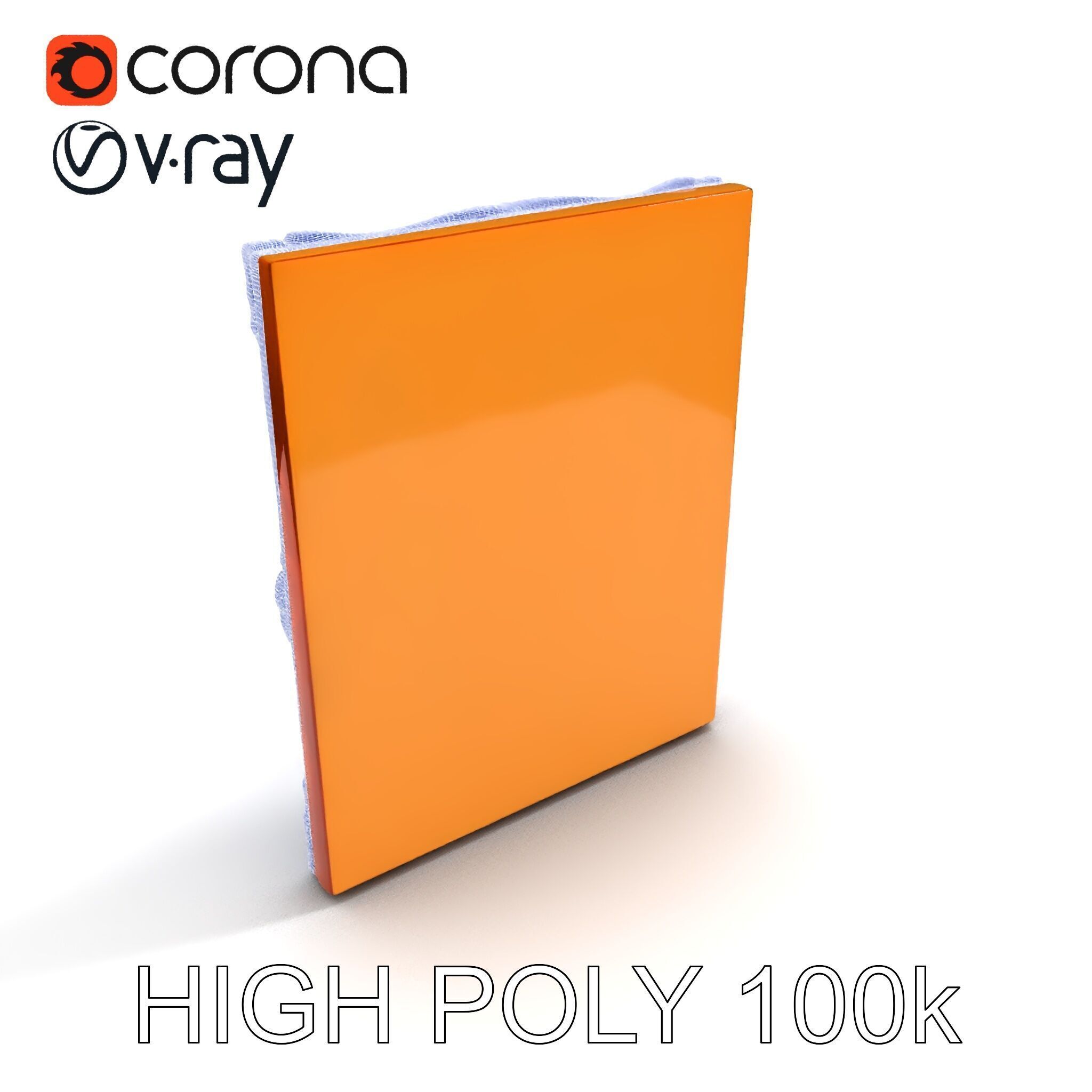 Ornate Picture Frame with Modern Art model pack Low-poly 3D model_8