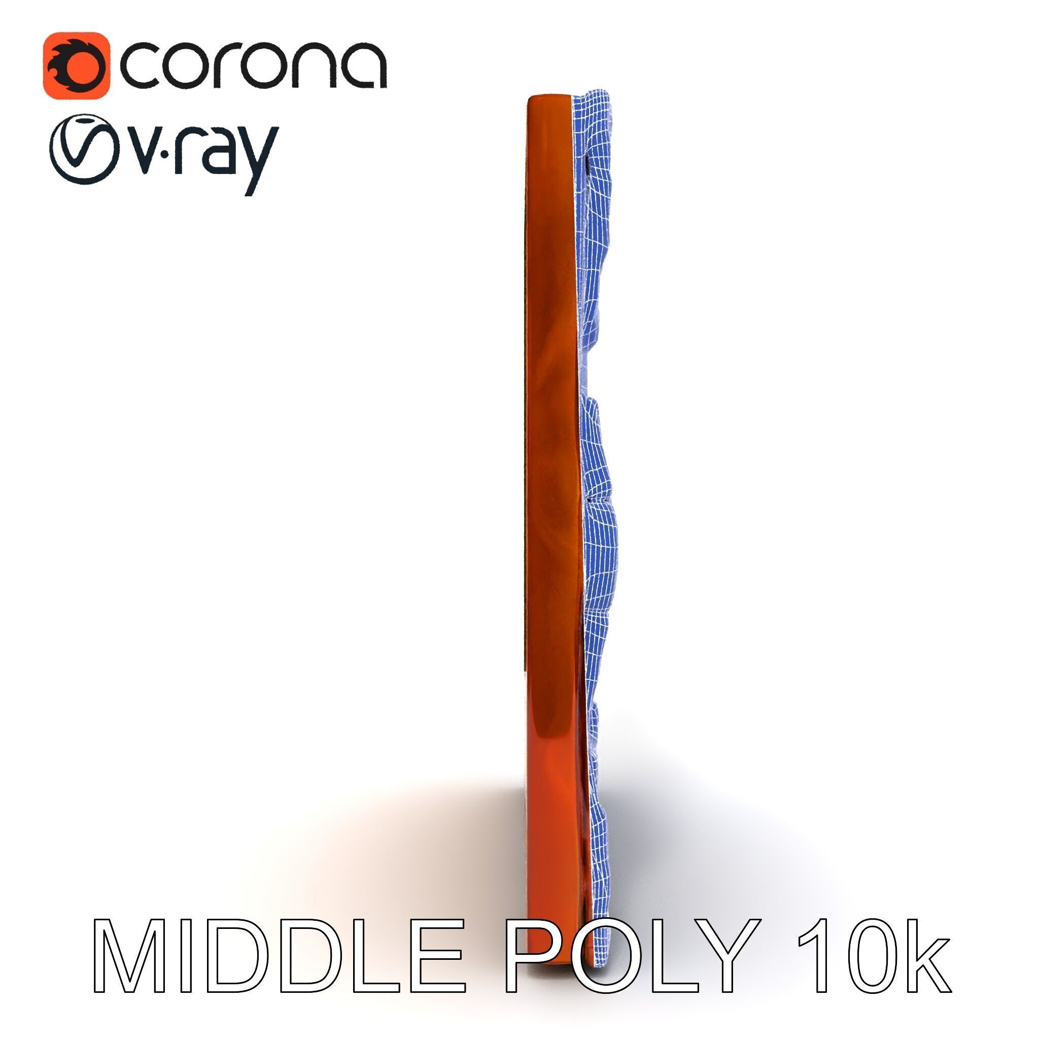 Ornate Picture Frame with Modern Art model pack Low-poly 3D model_9