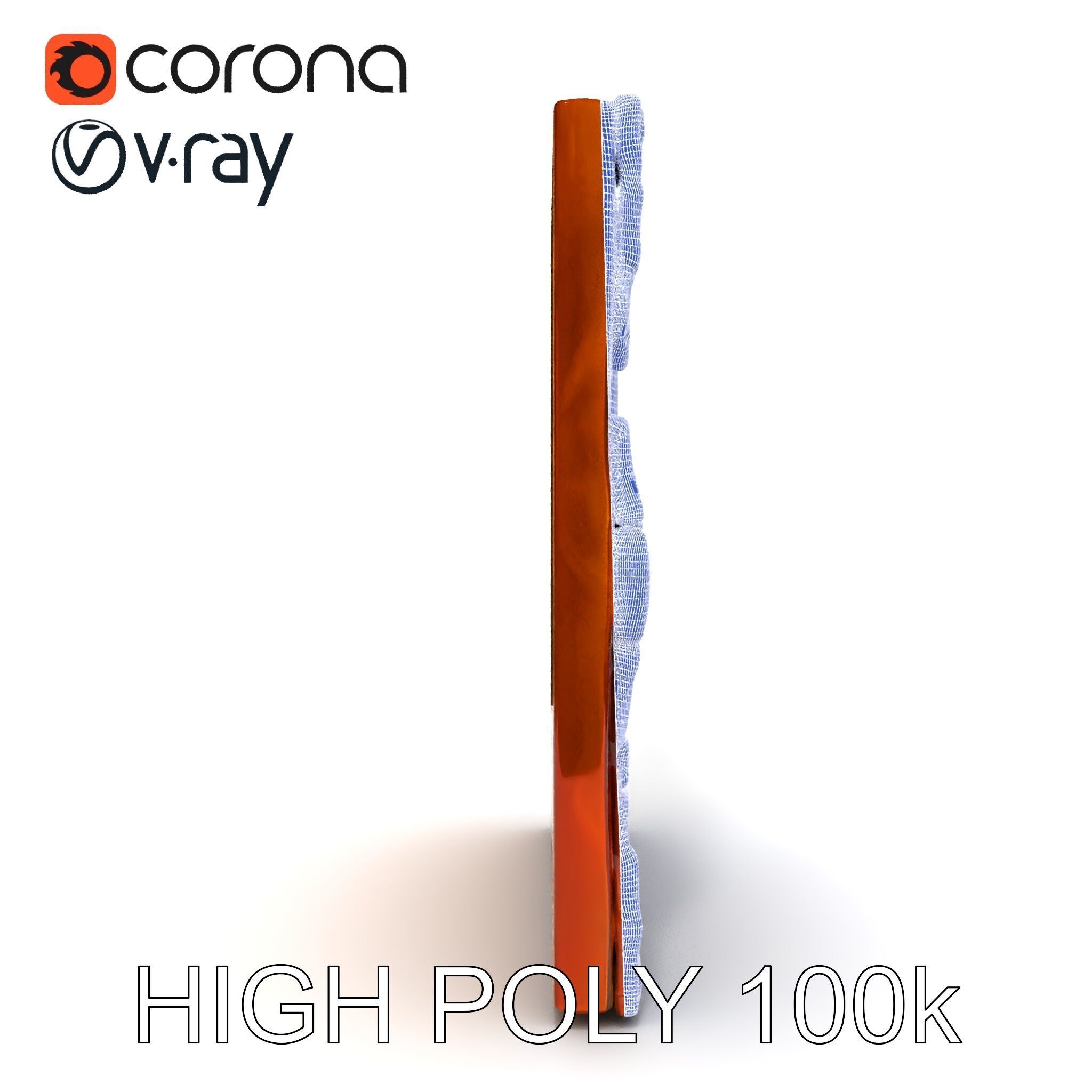 Ornate Picture Frame with Modern Art model pack Low-poly 3D model_35