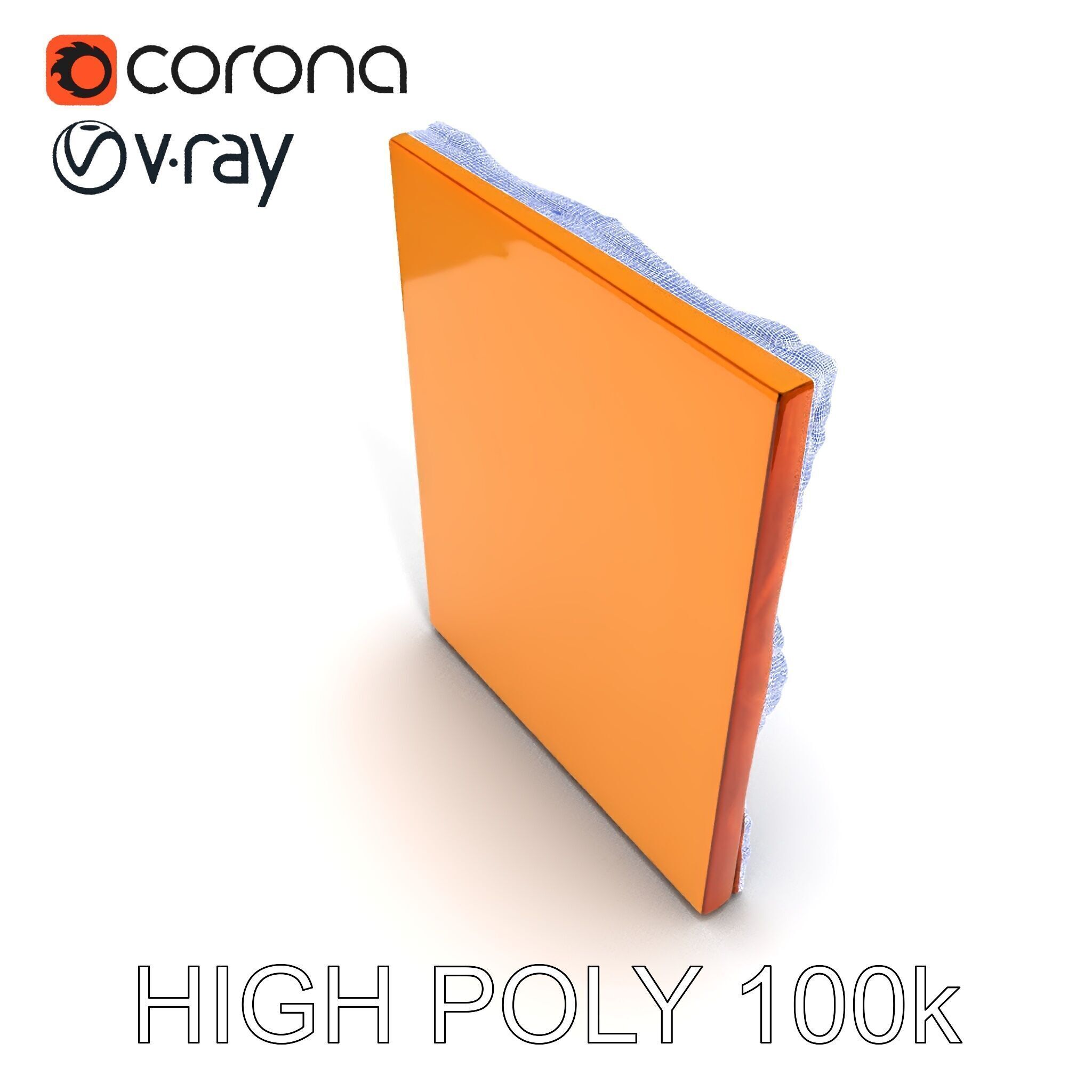 Ornate Picture Frame with Modern Art model pack Low-poly 3D model_14