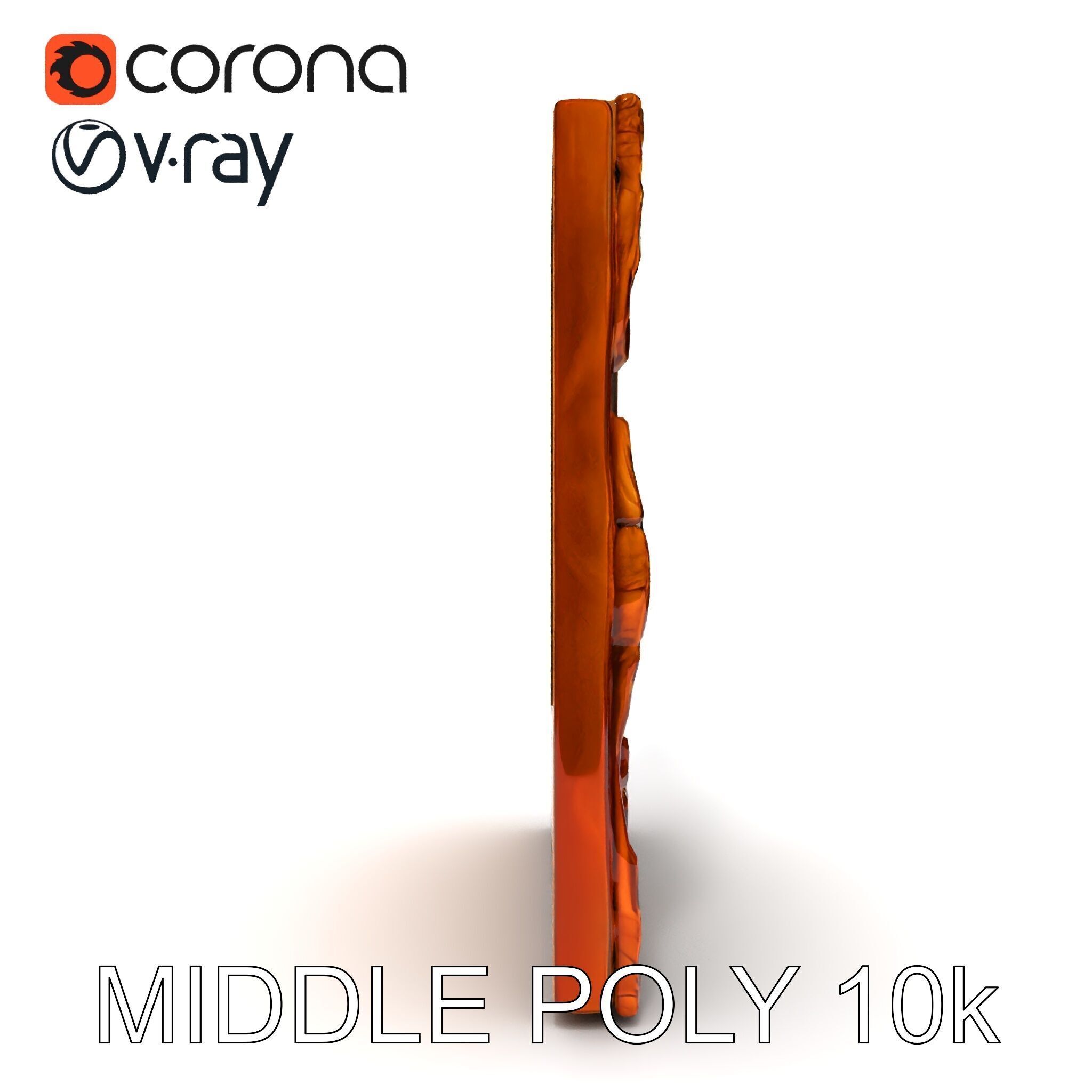 Ornate Picture Frame with Modern Art model pack Low-poly 3D model_32