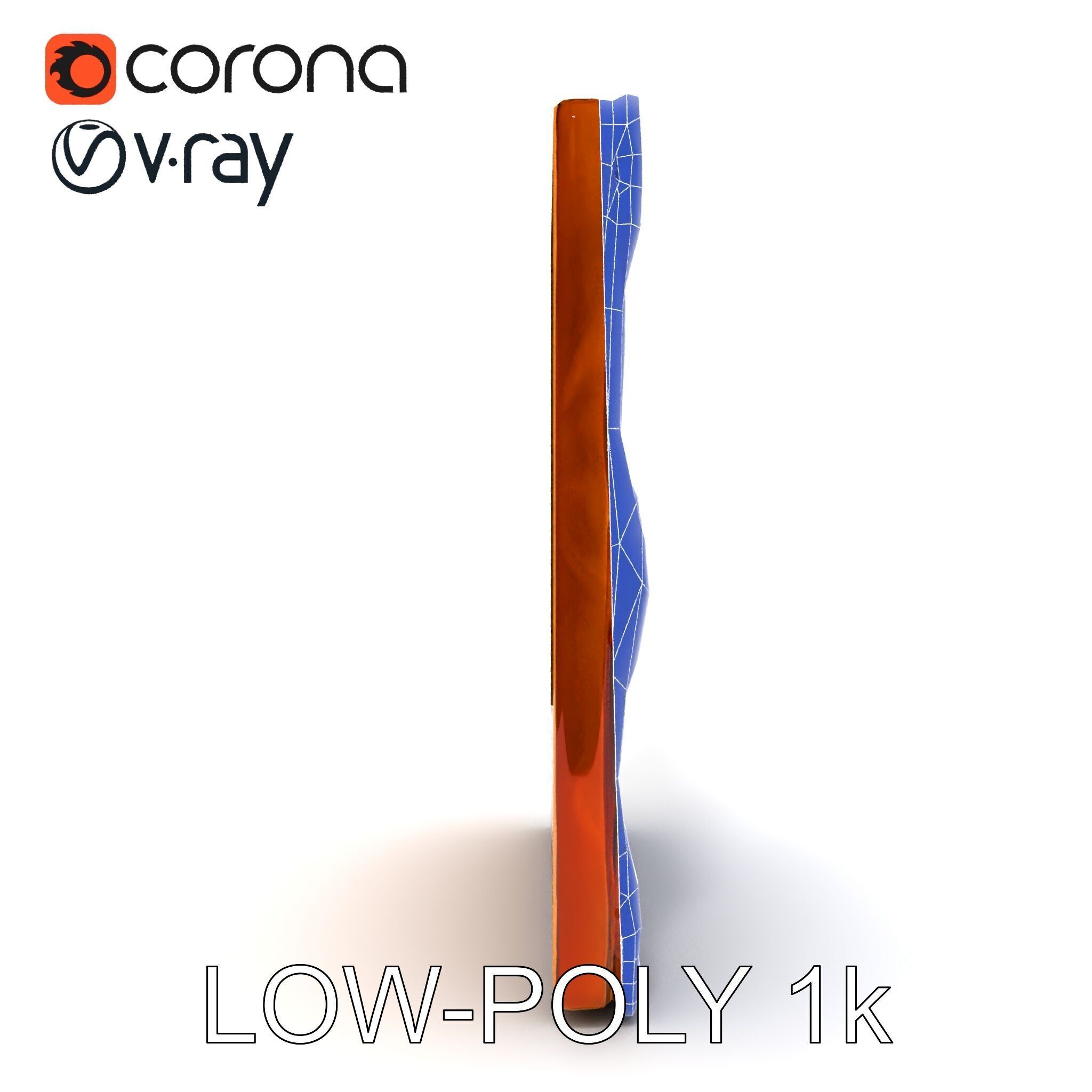 Ornate Picture Frame with Modern Art model pack Low-poly 3D model_31