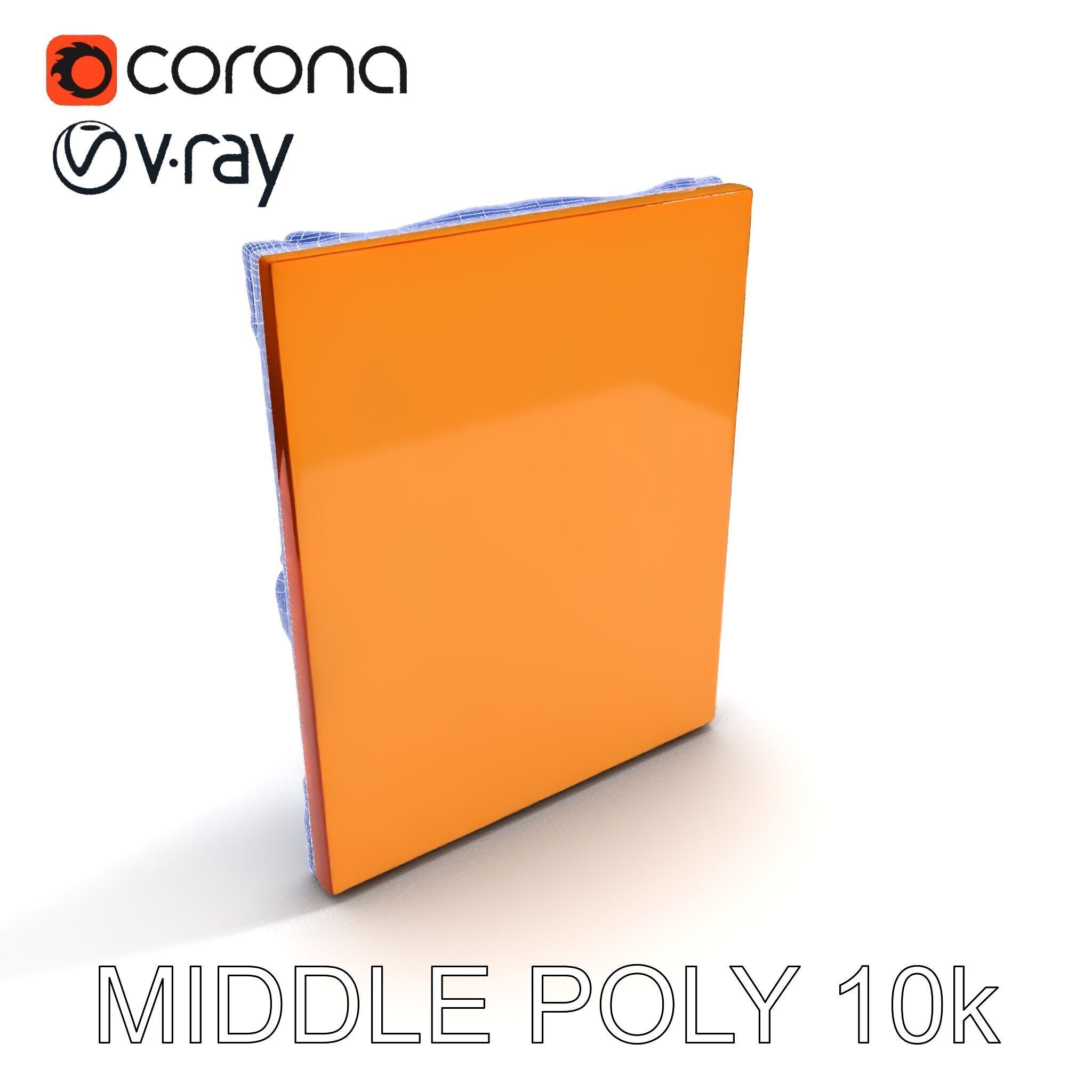 Ornate Picture Frame with Modern Art model pack Low-poly 3D model_6