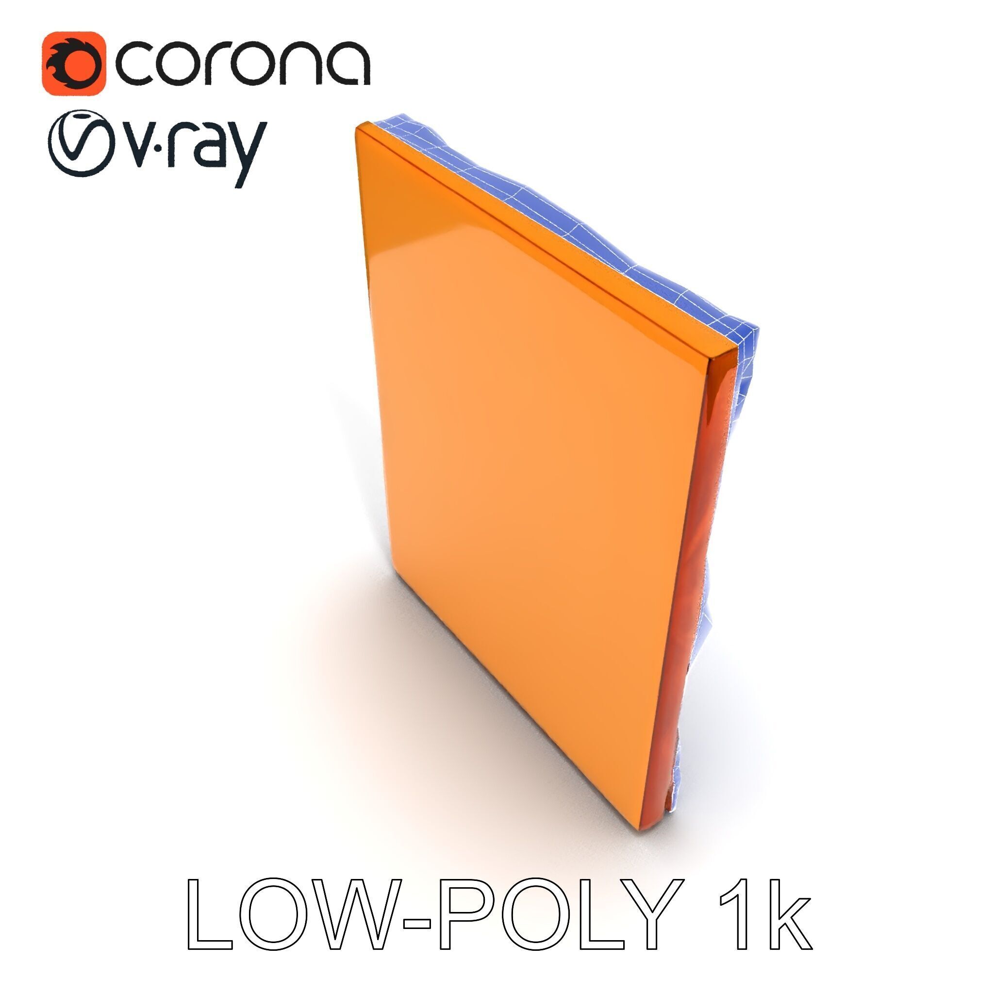 Ornate Picture Frame with Modern Art model pack Low-poly 3D model_33