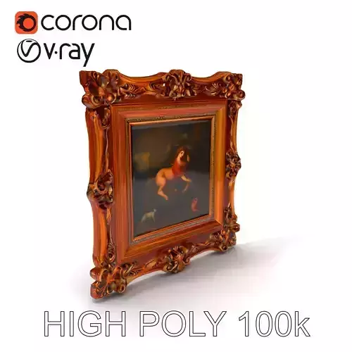 Baroque Ornate Picture Frame Model Pack