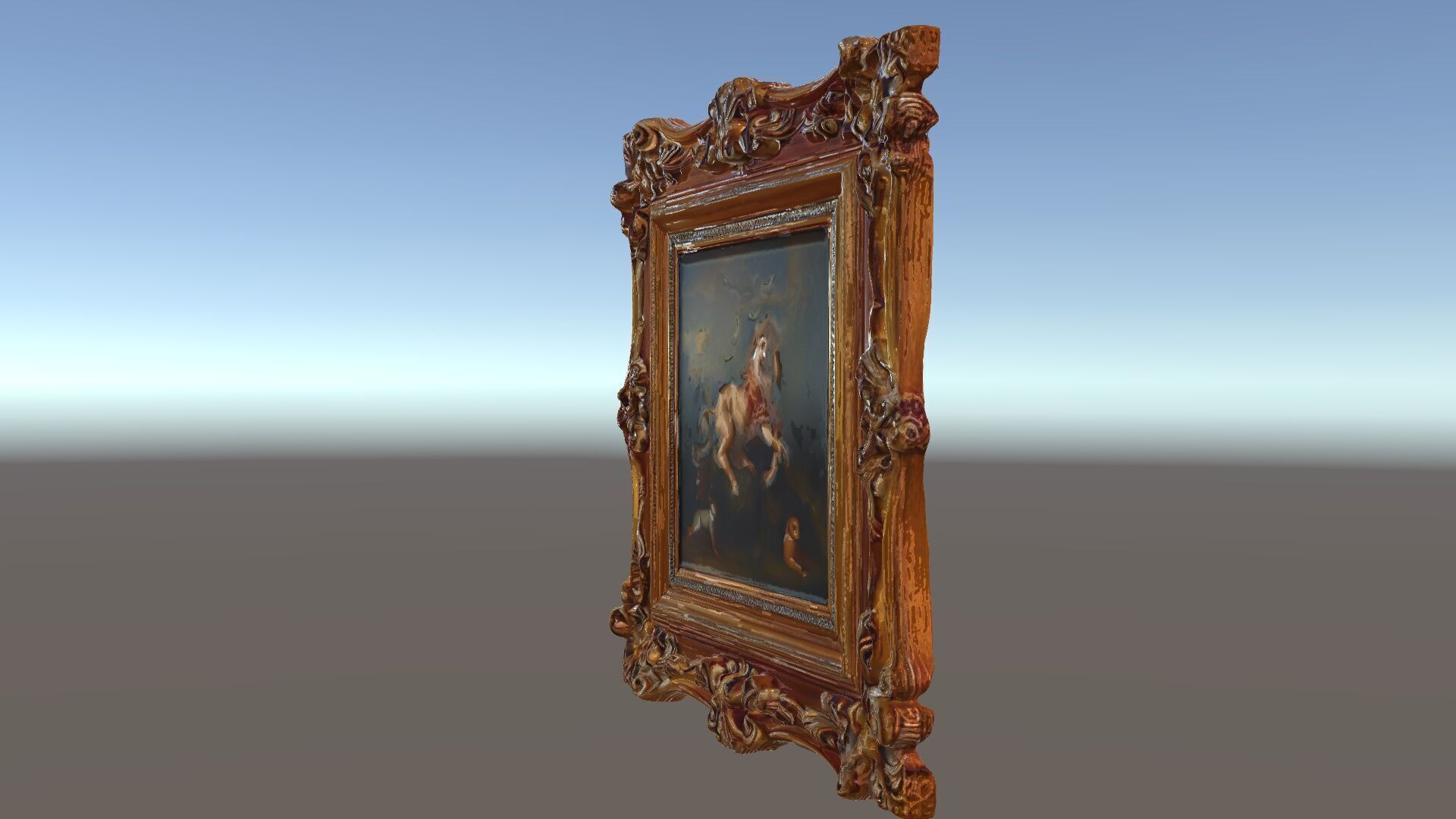 Baroque Ornate Picture Frame Model Pack Low-poly 3D model_5