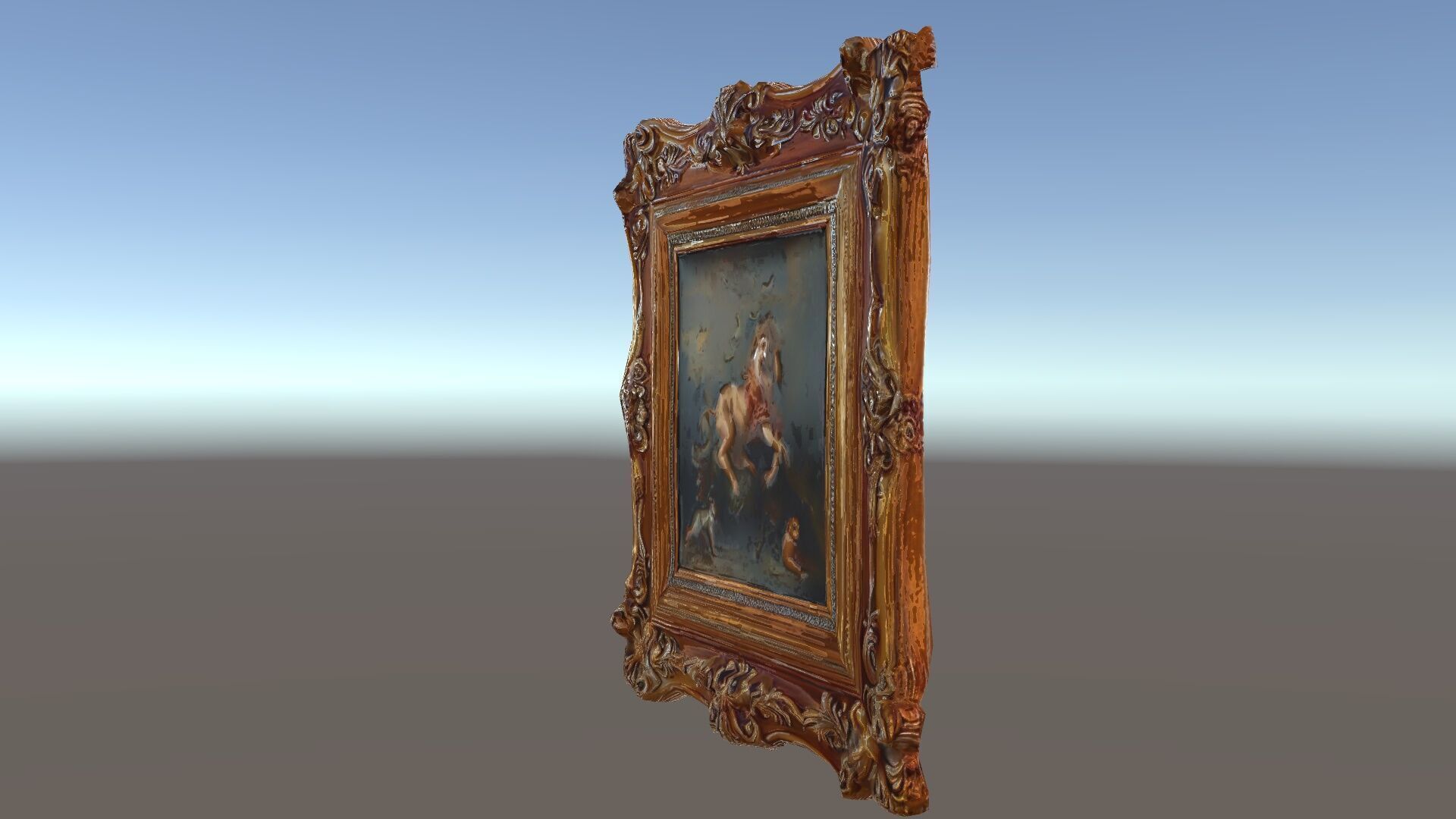 Baroque Ornate Picture Frame Model Pack Low-poly 3D model_15