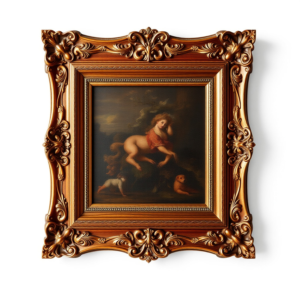 Baroque Ornate Picture Frame Model Pack Low-poly 3D model_4