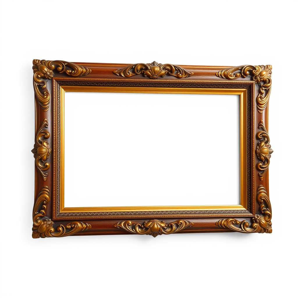 Ornate Vintage Picture Frame Model Pack Low-poly 3D model_4