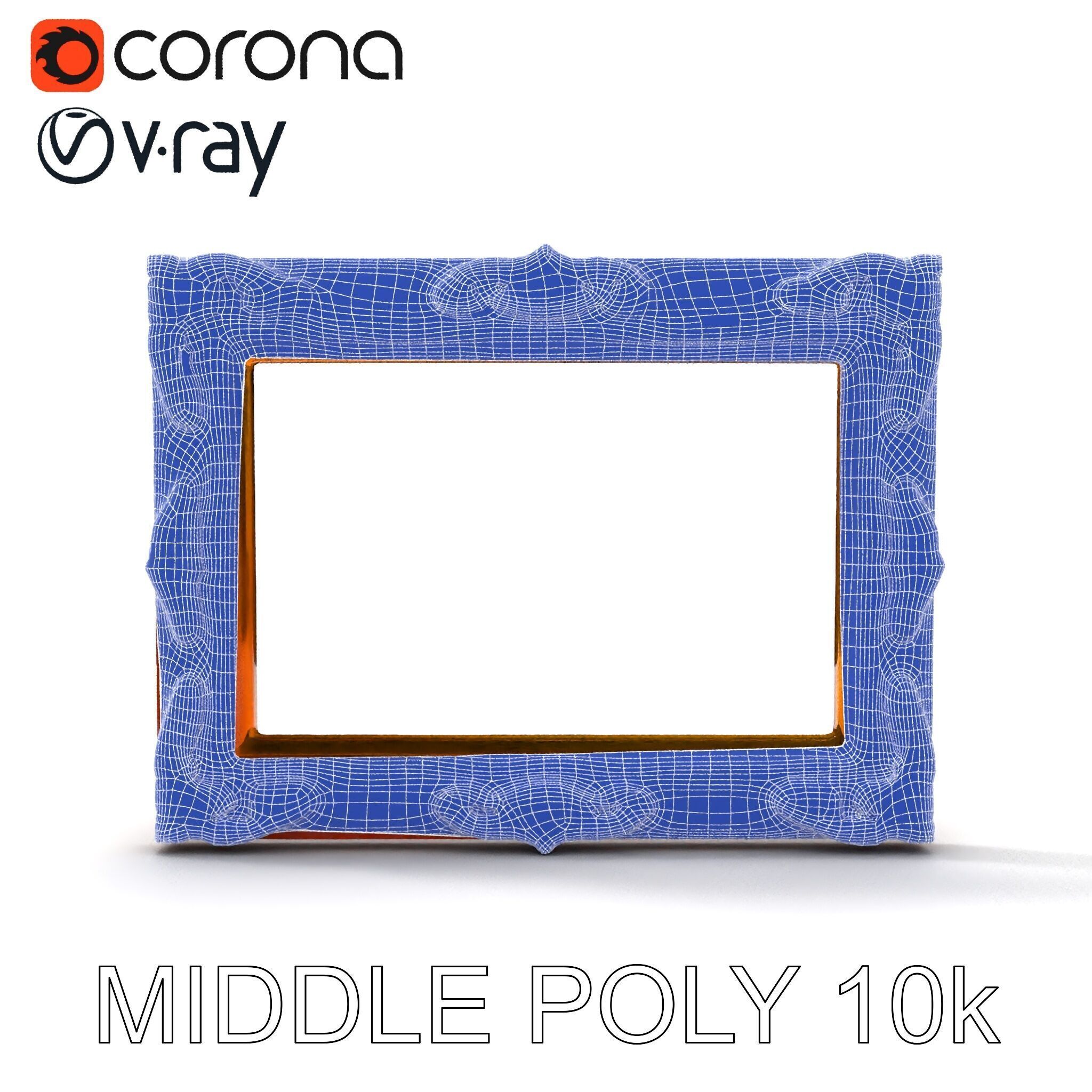 Ornate Vintage Picture Frame Model Pack Low-poly 3D model_25