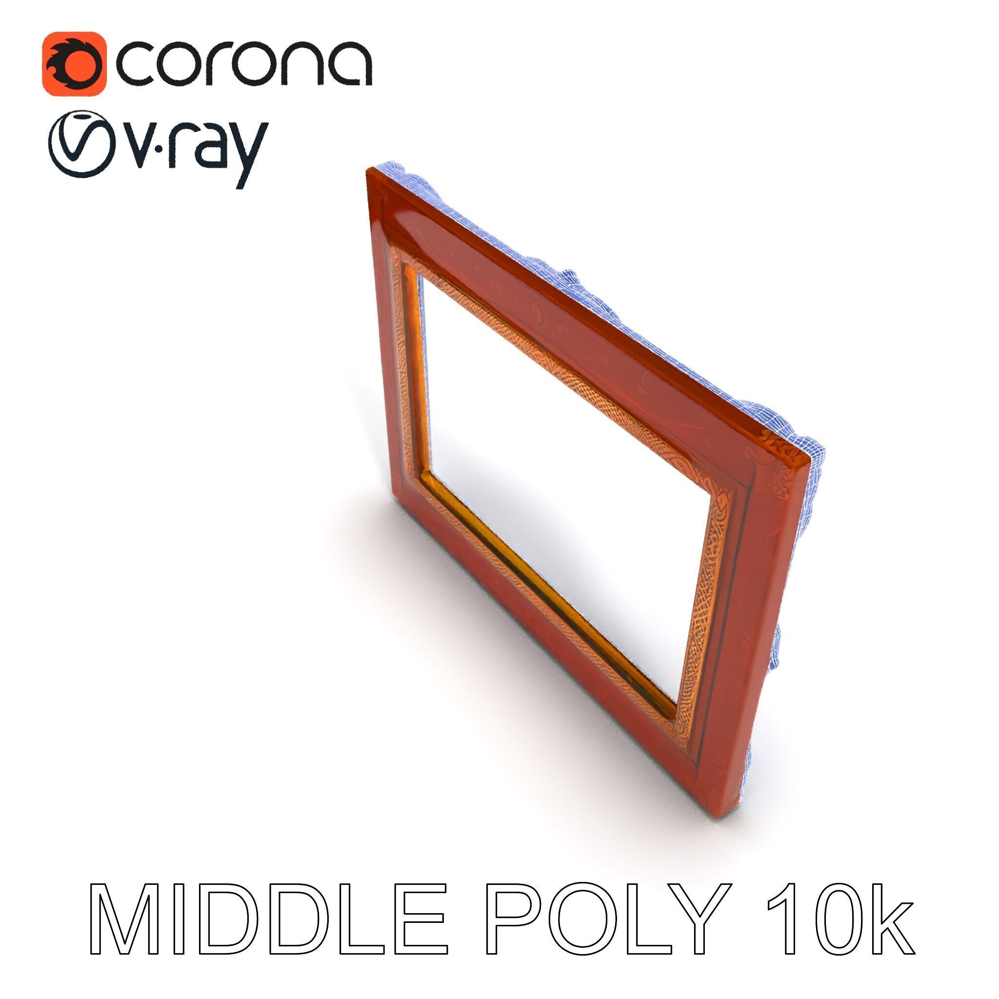 Ornate Vintage Picture Frame Model Pack Low-poly 3D model_22
