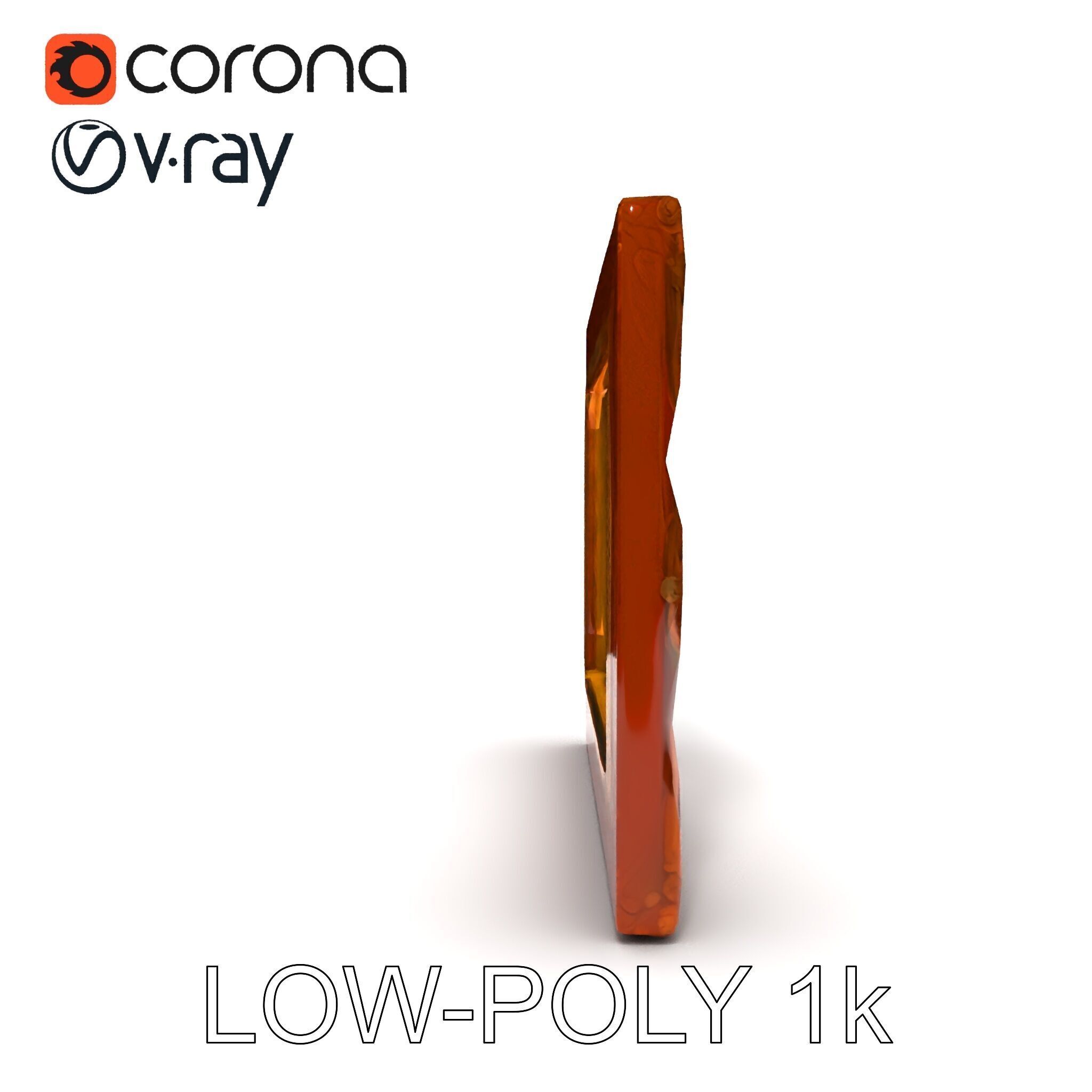 Ornate Vintage Picture Frame Model Pack Low-poly 3D model_32