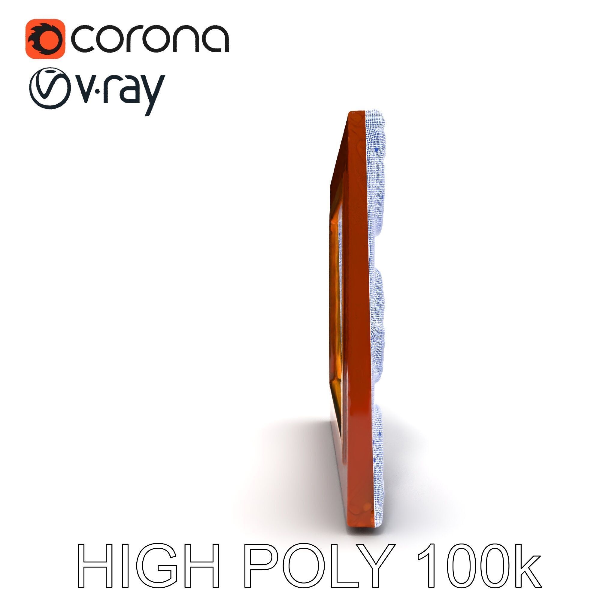 Ornate Vintage Picture Frame Model Pack Low-poly 3D model_33