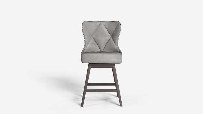 Leather Stool Modern Seating Furniture 3D model