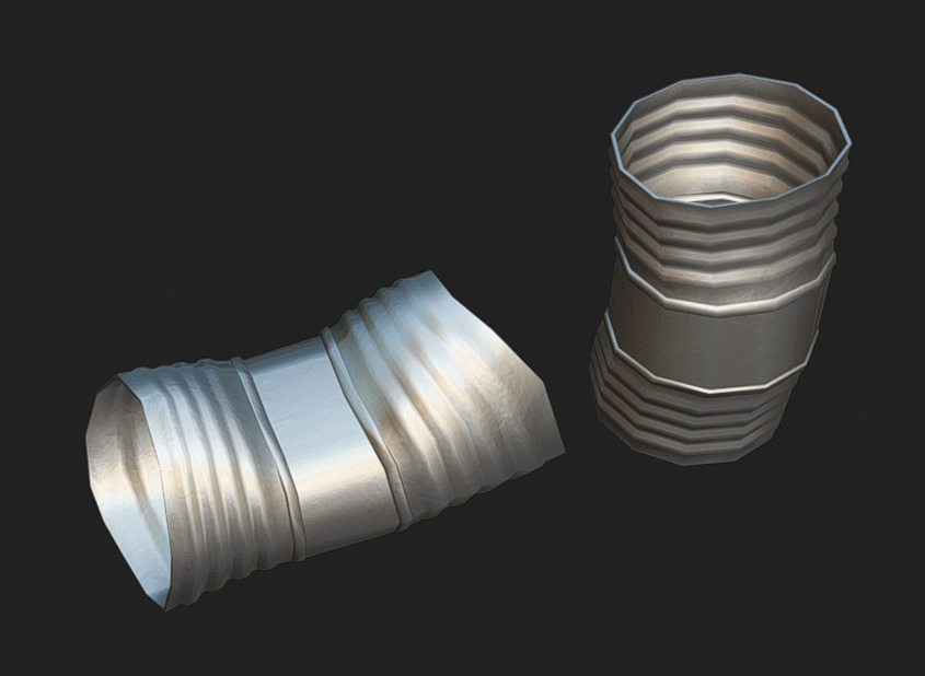 Rusty Barrels Low-poly 3D model_5