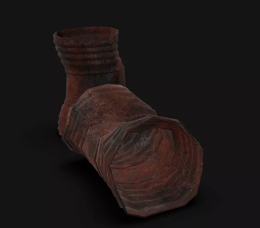 Rusty Barrels Low-poly 3D model_0