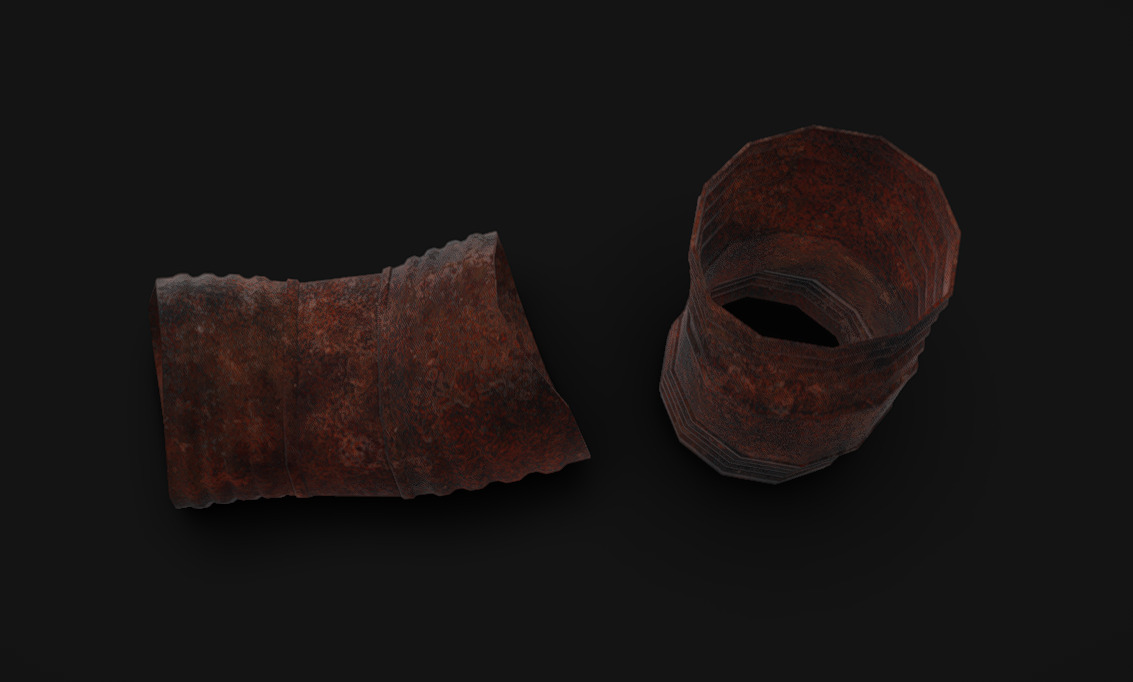 Rusty Barrels Low-poly 3D model_2