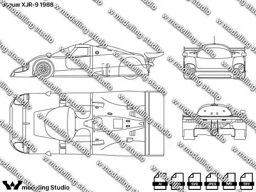 Jaguar XJR-9 1988 blueprint