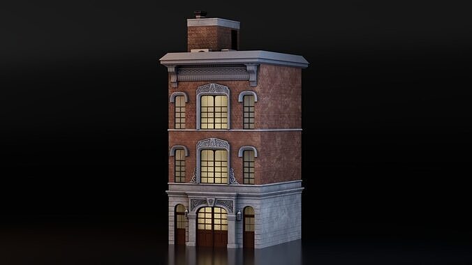 Brick Building 3D model