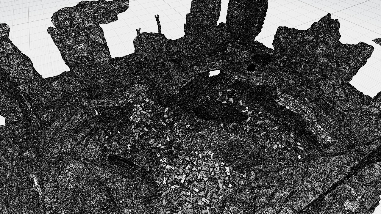 Ruins of a destroyed building 3D print model_15