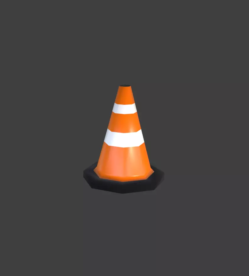 Low Poly Traffic Cone Free low-poly 3D model