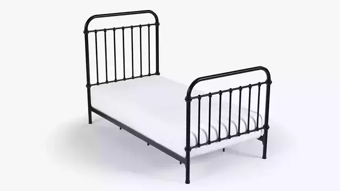 Black Metal Bed