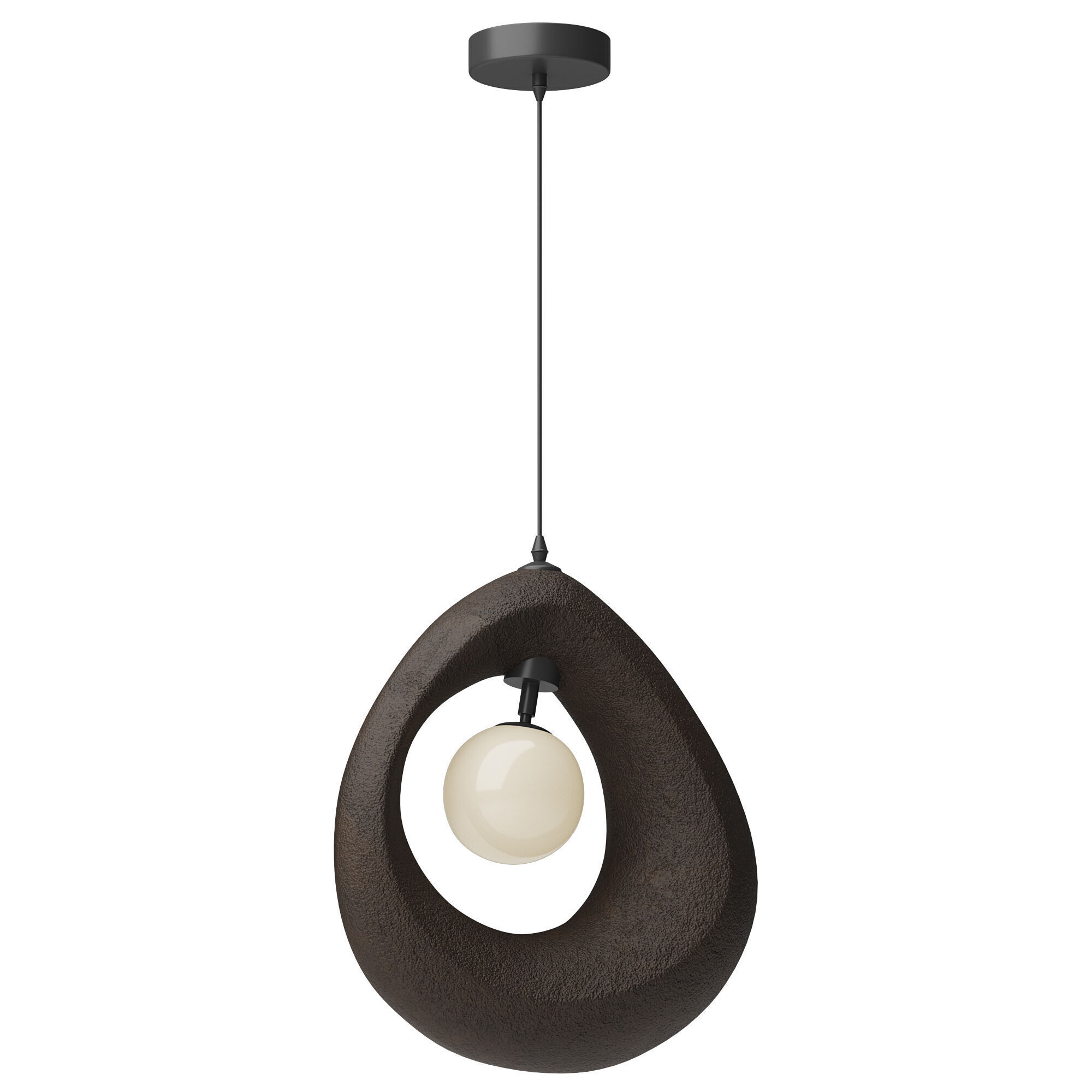 Wabi sabi lighting pendant lamp Low-poly 3D model_2