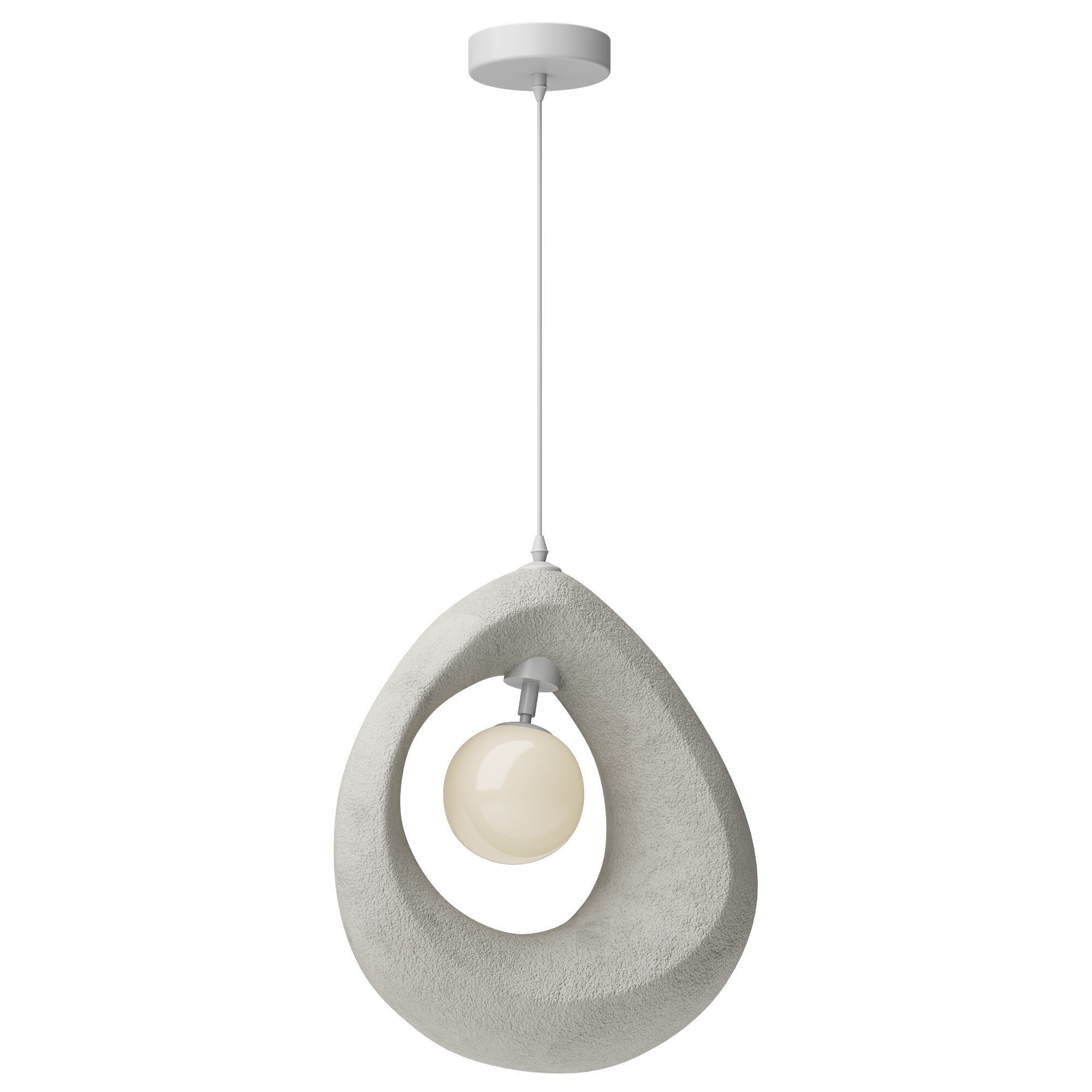 Wabi sabi lighting pendant lamp Low-poly 3D model_1