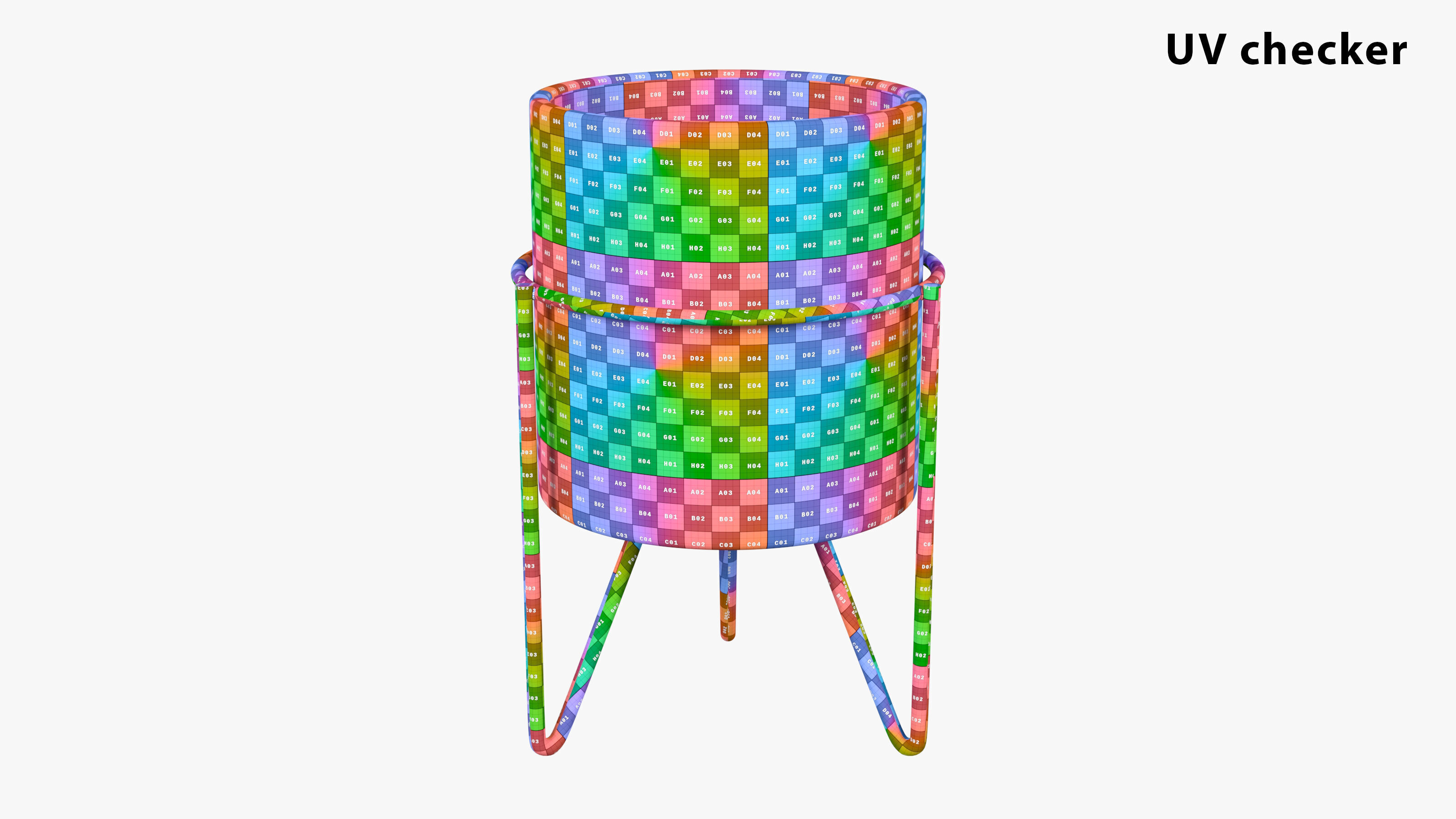 Turquoise Ceramic Pot Low-poly 3D model_6