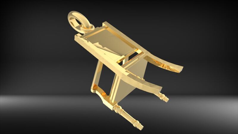 Chair Pendant Charm Bracelet Jewelry 3D print model_9